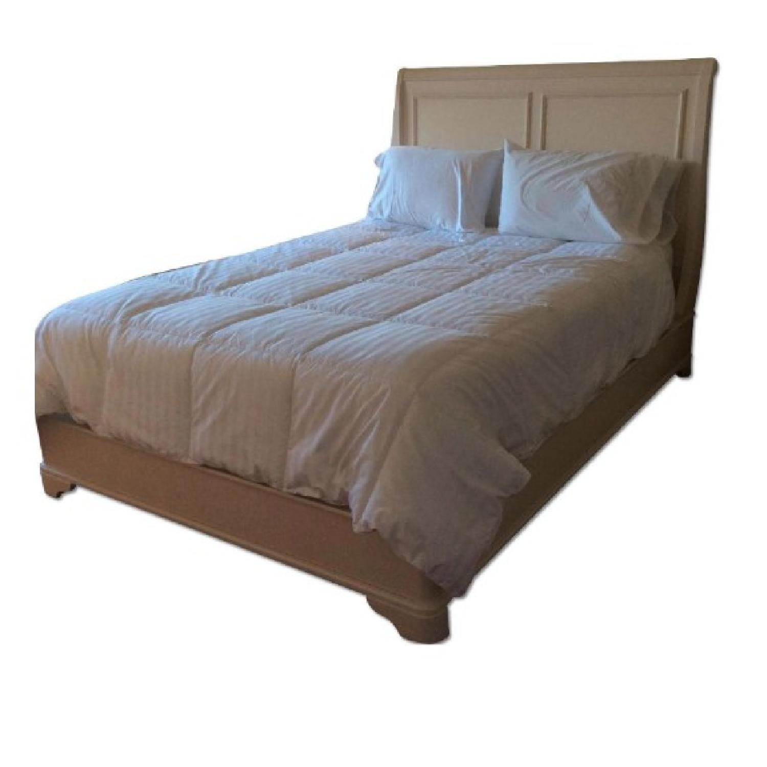 Macy's Solid Wood Queen Sleigh Bed AptDeco