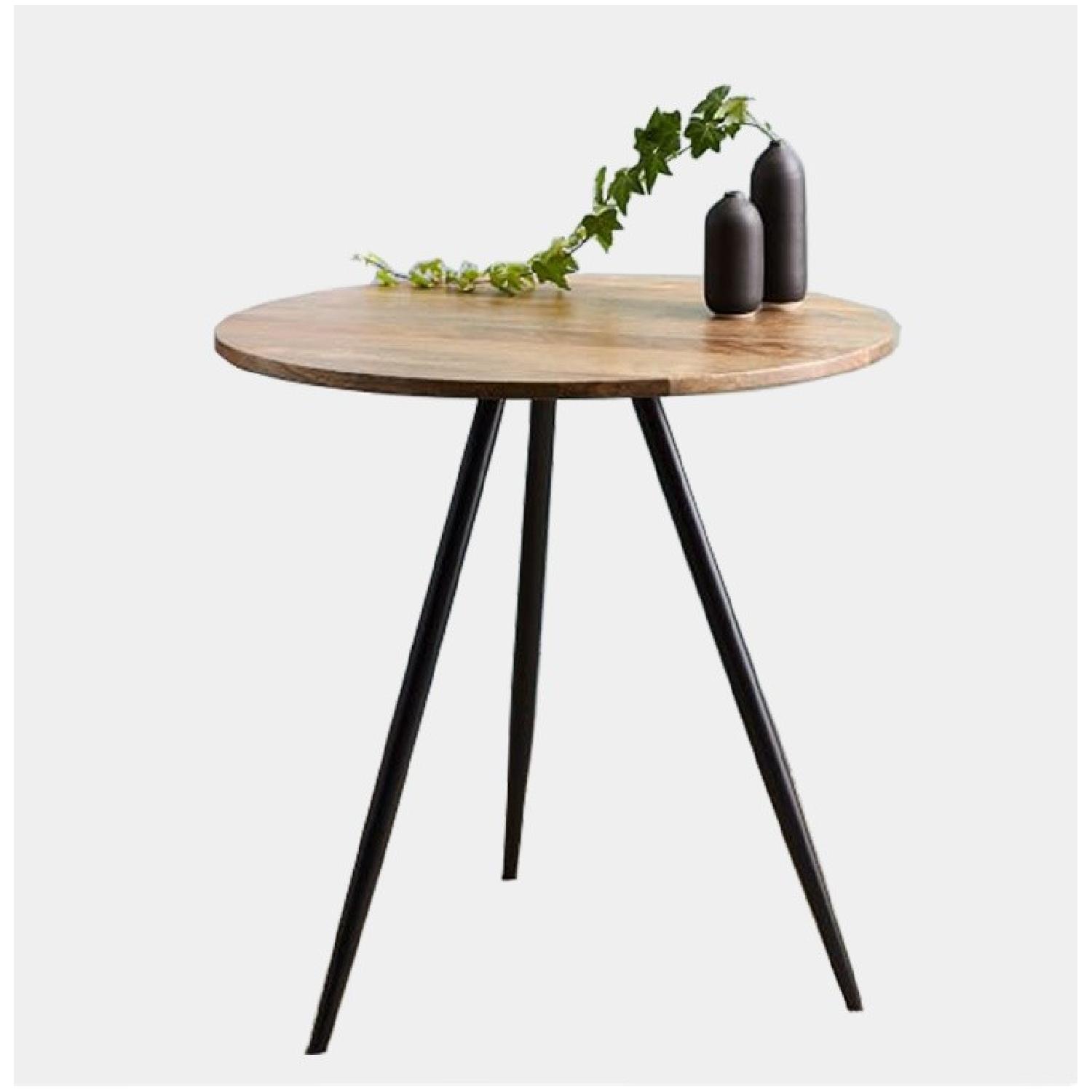 West Elm Wren Bistro Table in Raw Mango/Antique Bronze - image-3