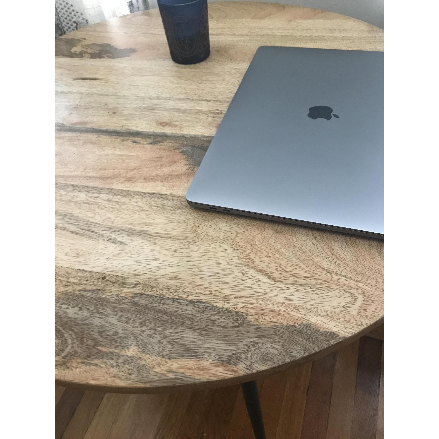West Elm Wren Bistro Table in Raw Mango/Antique Bronze - image-5
