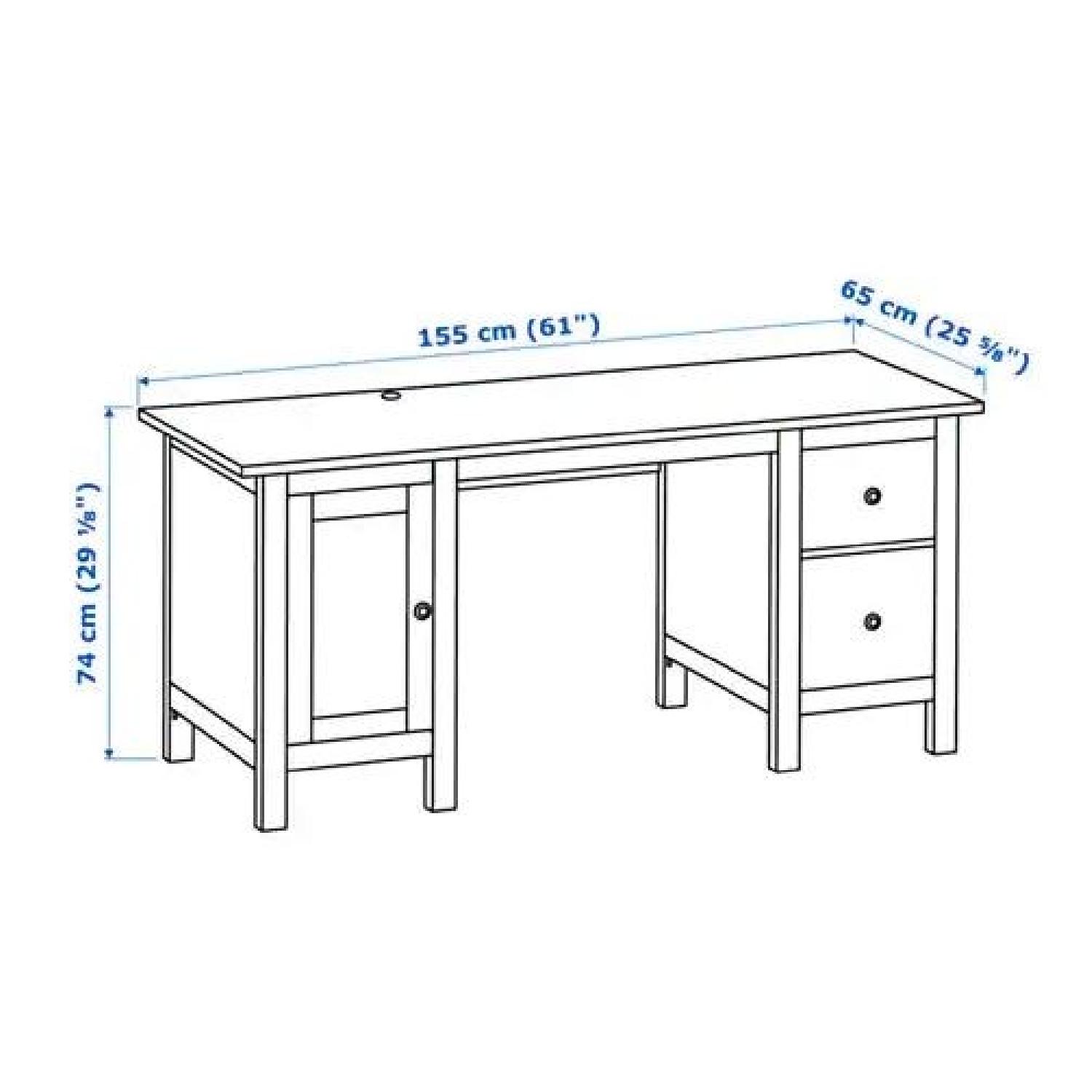 Ikea Hemnes Desk in Black-Brown - image-1