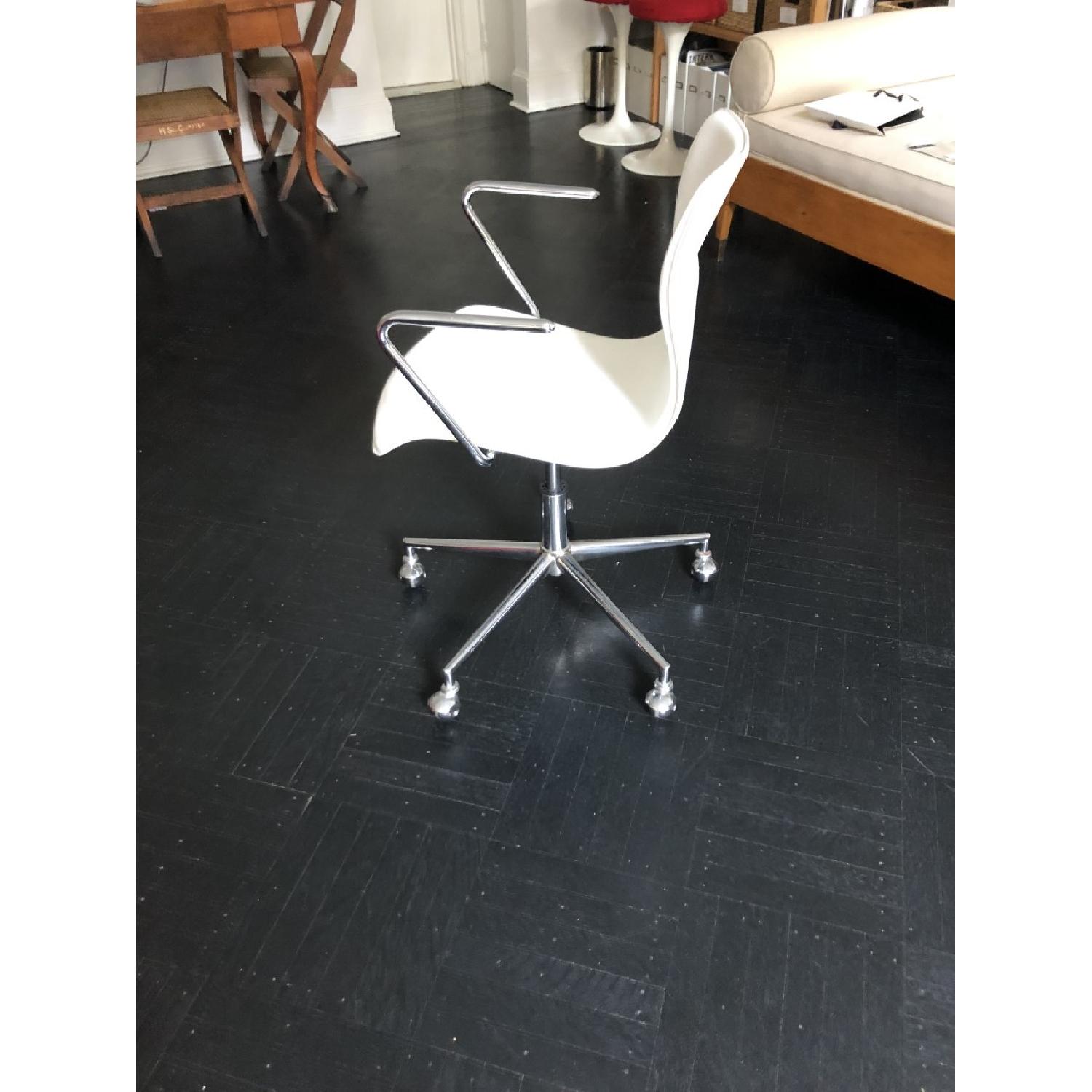 CB2 White Office Chair AptDeco