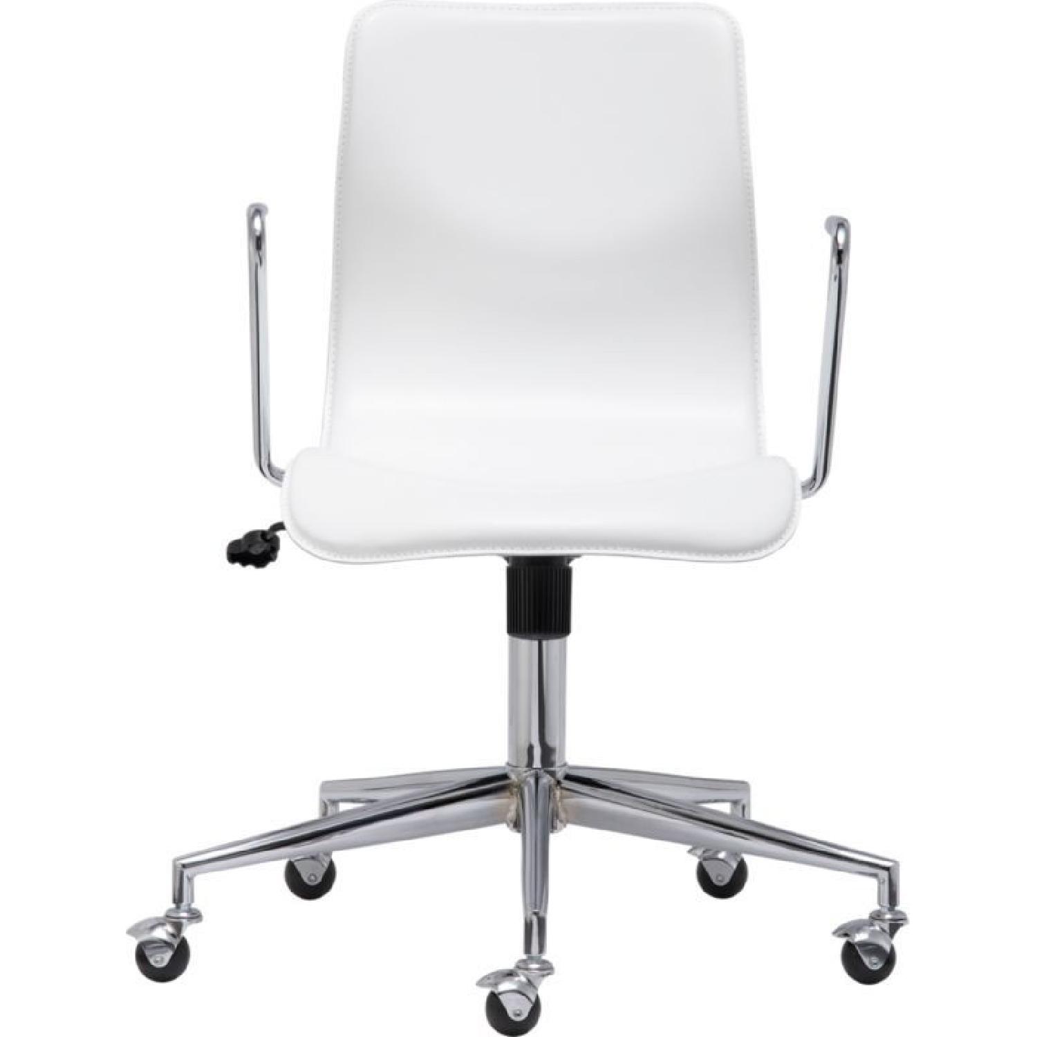 CB2 White Office Chair AptDeco