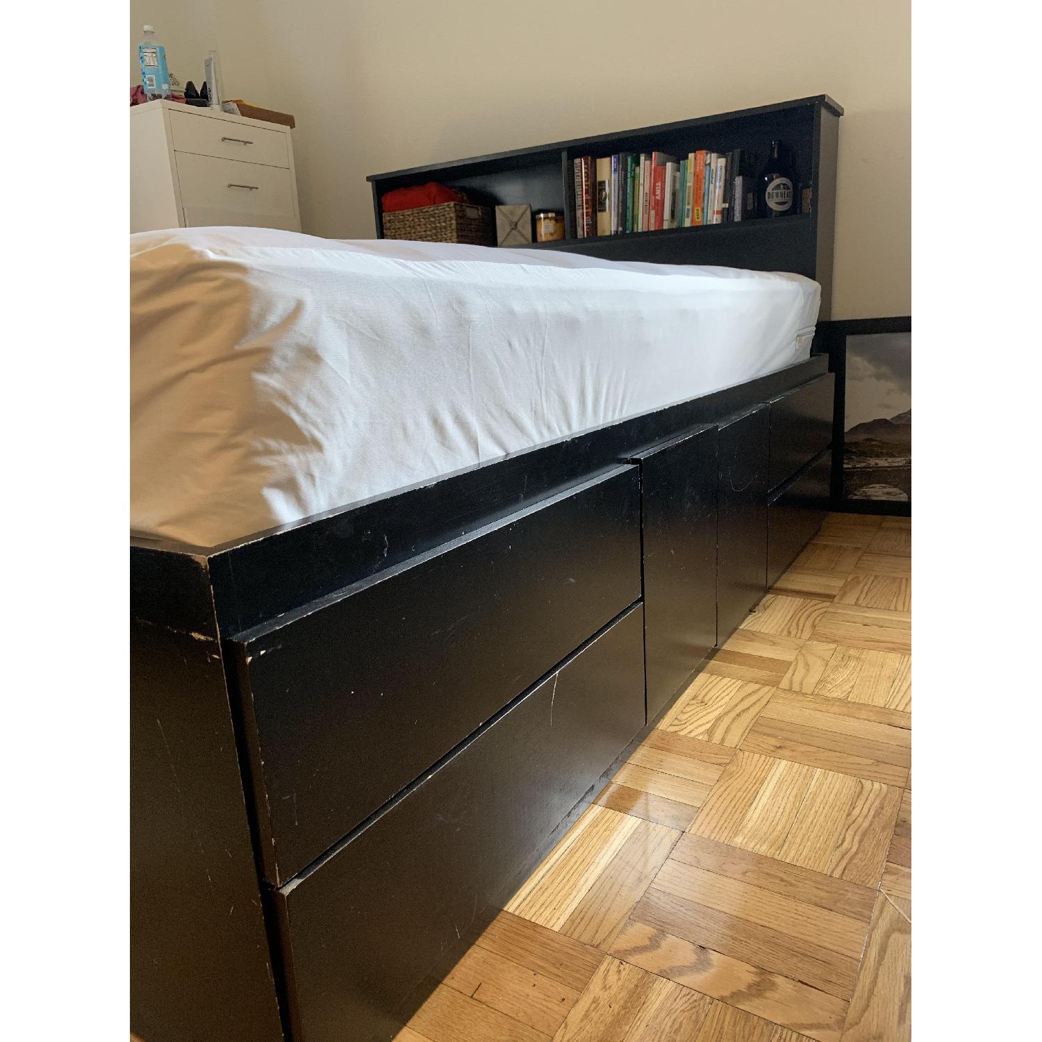 Gothic Cabinet Craft Queen Storage Bed w/ Headboard - image-4