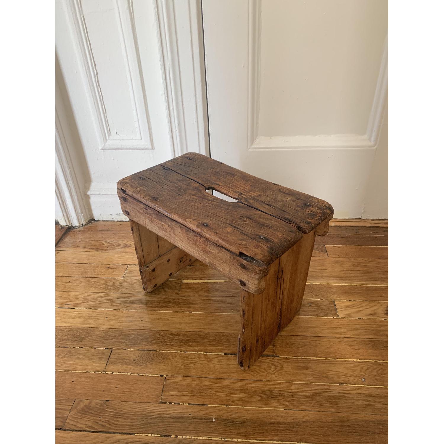 Vintage European Farmhouse Milking Stool/Side Table - image-6