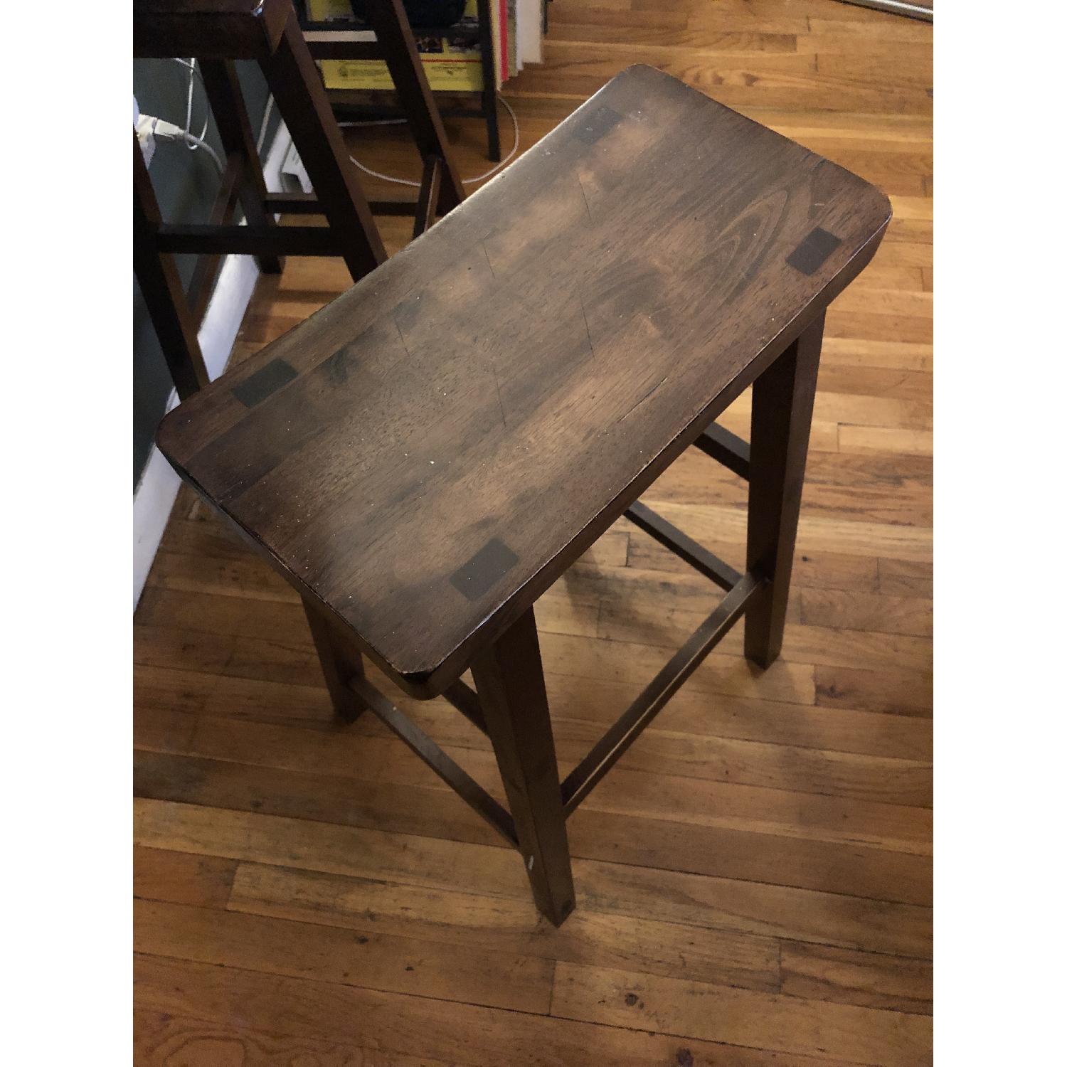 Linen N Things Modern Rustic Wooden Bar Stools - image-2