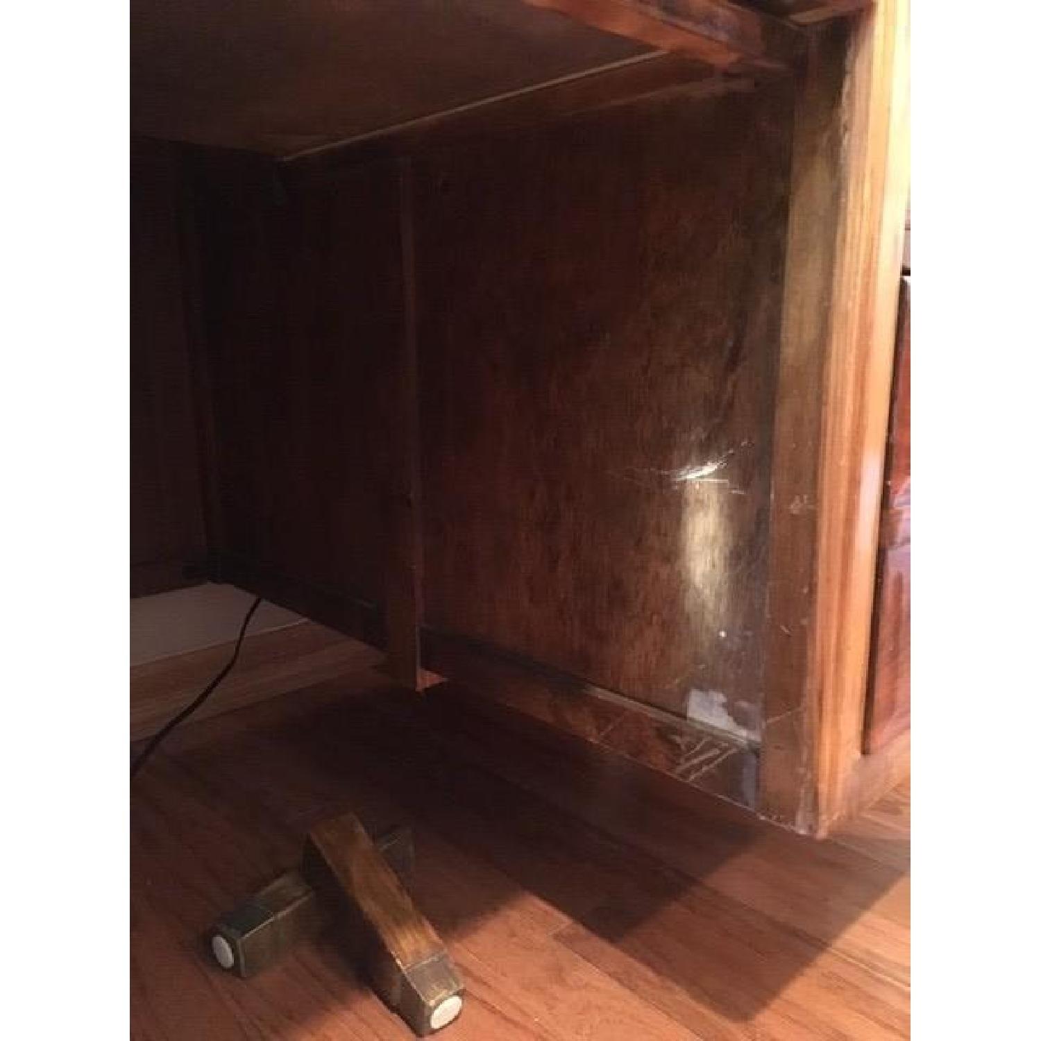 Vintage Solid Oak 6-Drawer Principal's Desk - image-5