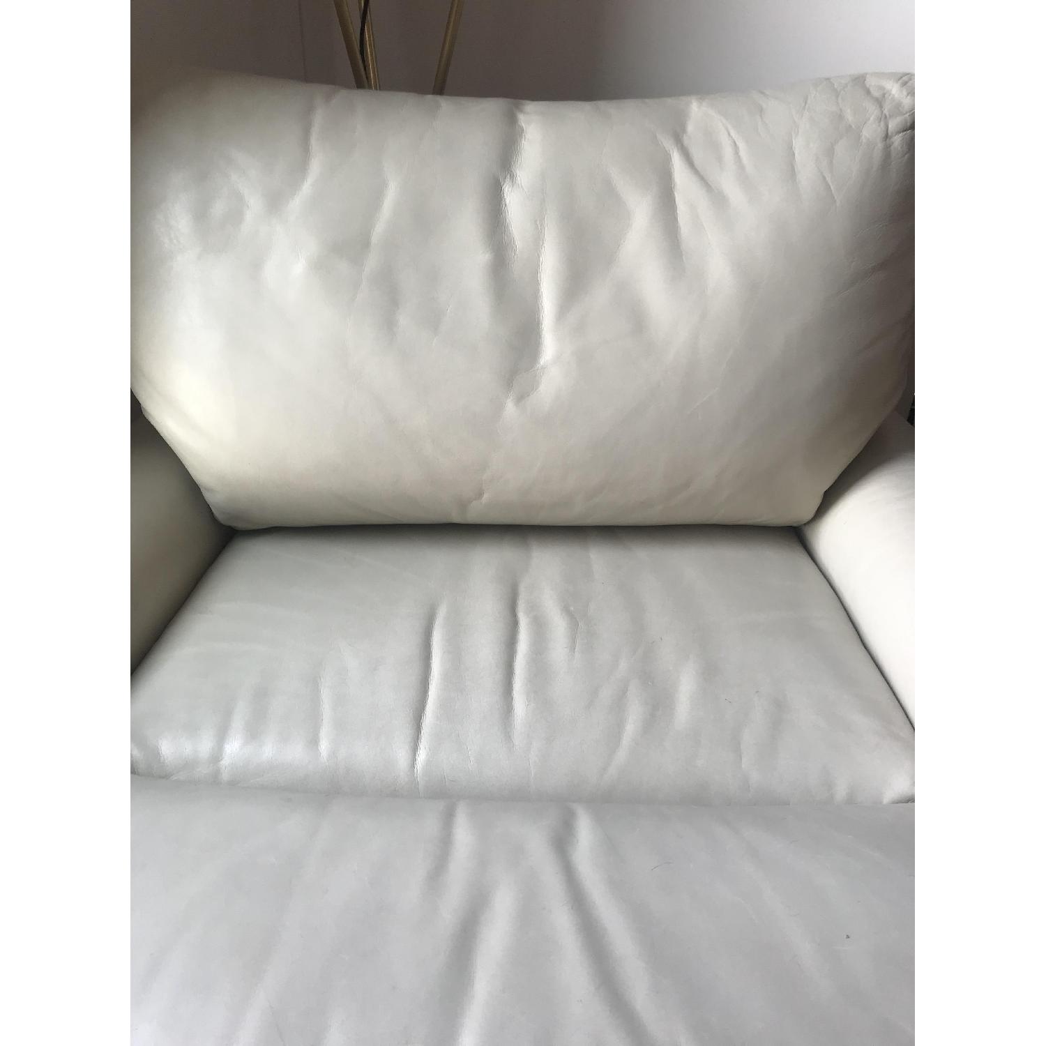 Anthropologie Leather Rhys Chair & Ottoman - image-5