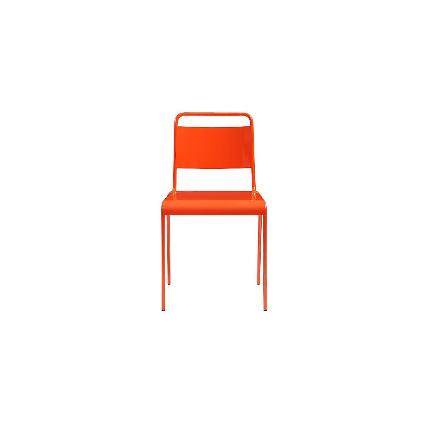 CB2 Orange Dining Chairs - image-0