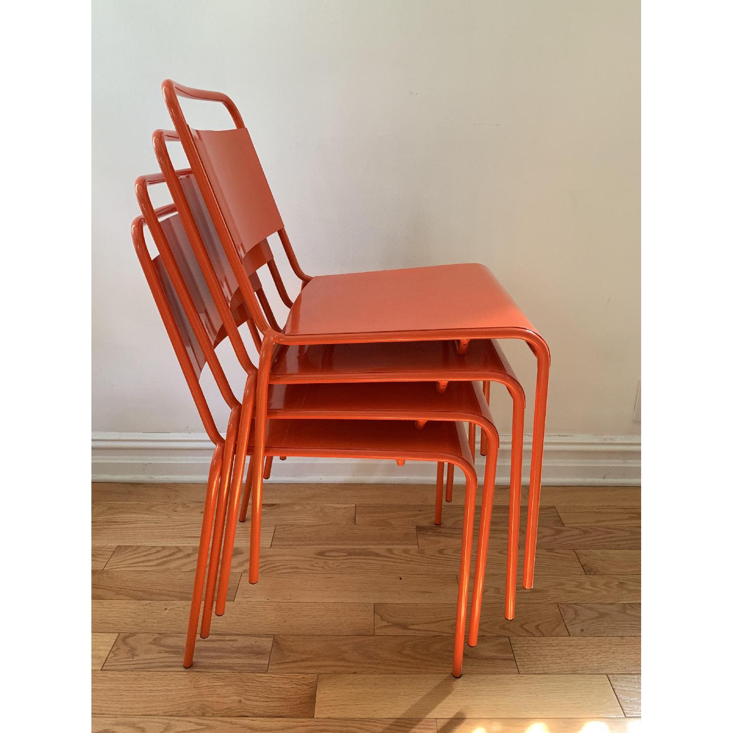 CB2 Orange Dining Chairs - image-1
