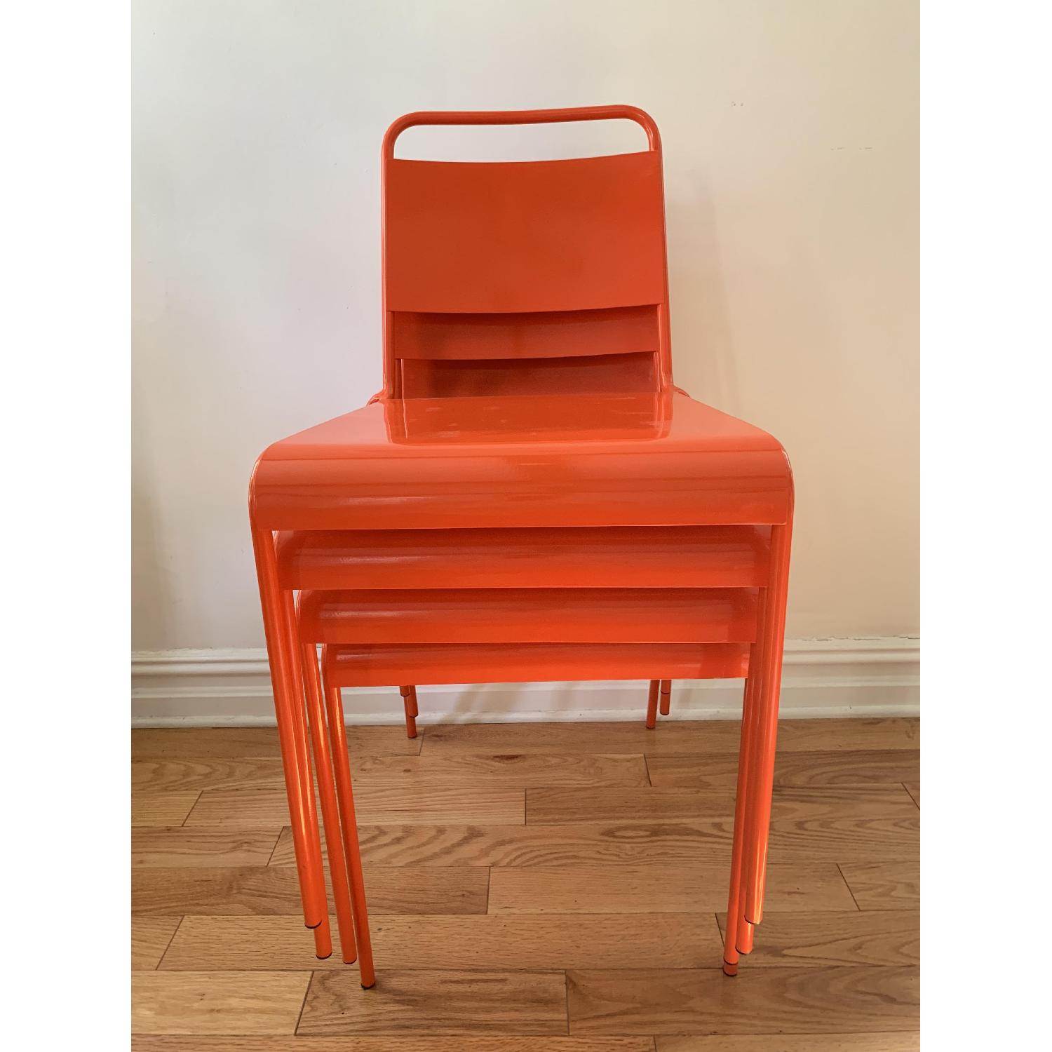 CB2 Orange Dining Chairs - image-4