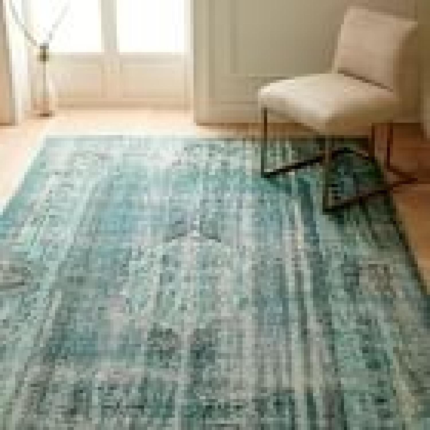 West Elm Caspian Rug in Overdyed Green - image-1