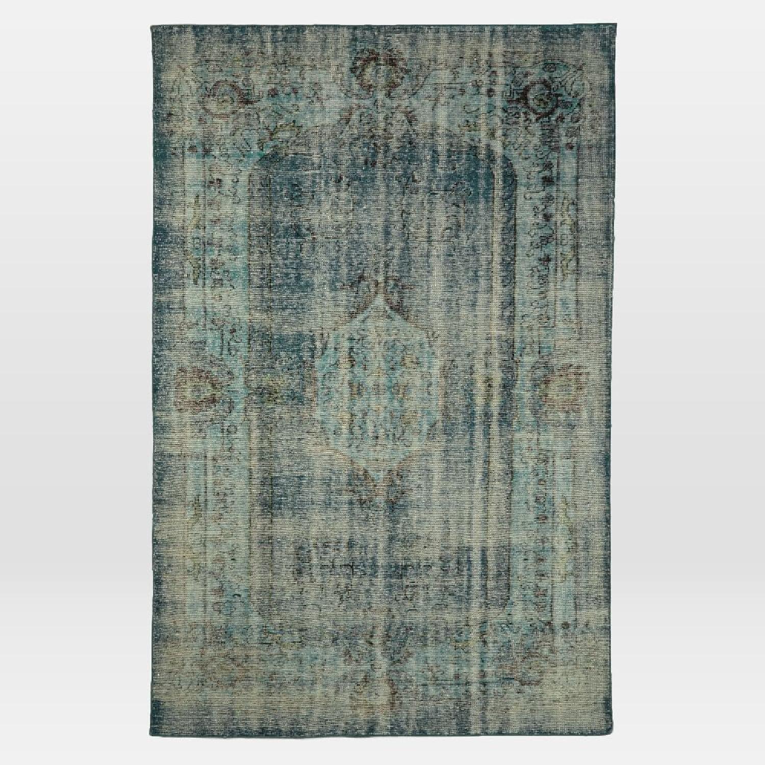 West Elm Caspian Rug in Overdyed Green - image-2