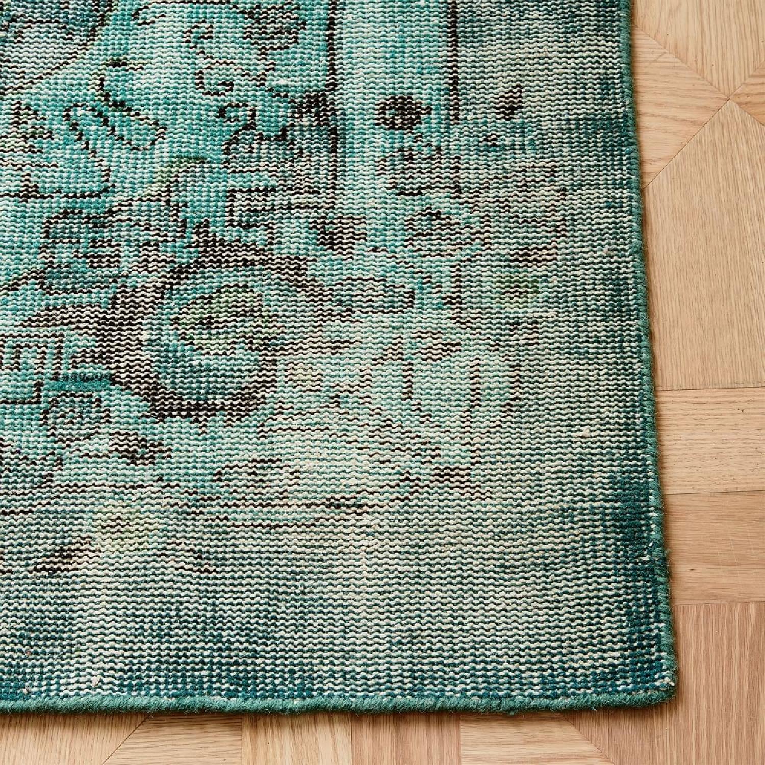 West Elm Caspian Rug in Overdyed Green - image-3