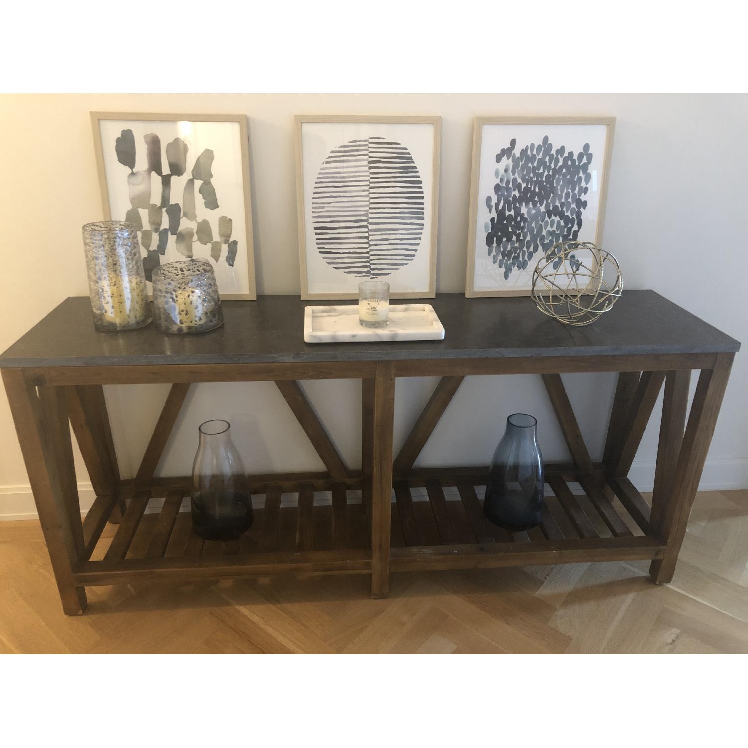 Crate & Barrel Bluestone Console Table - image-1