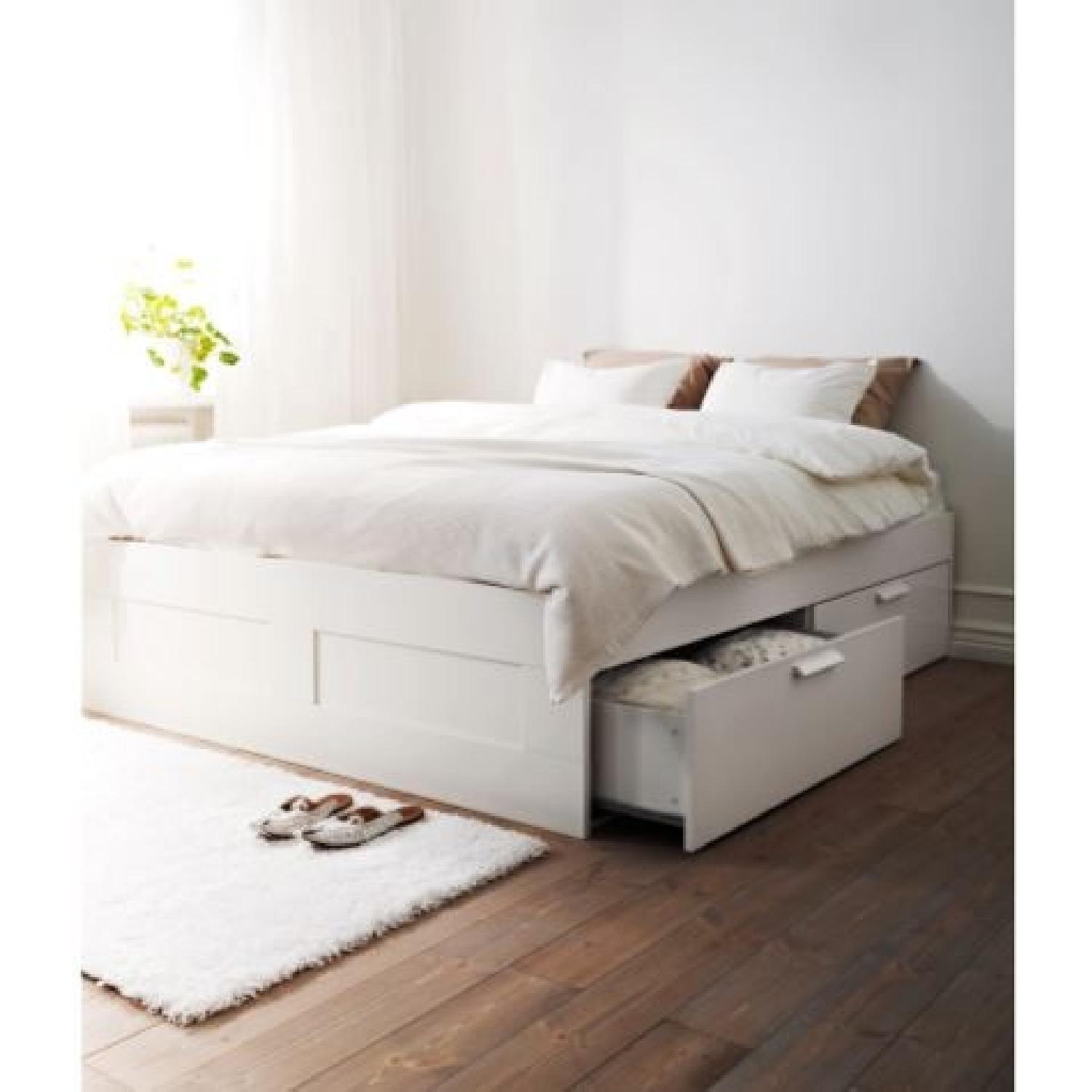 Ikea Full-Size Bed Frame w/ 4 Storage Drawers - image-1