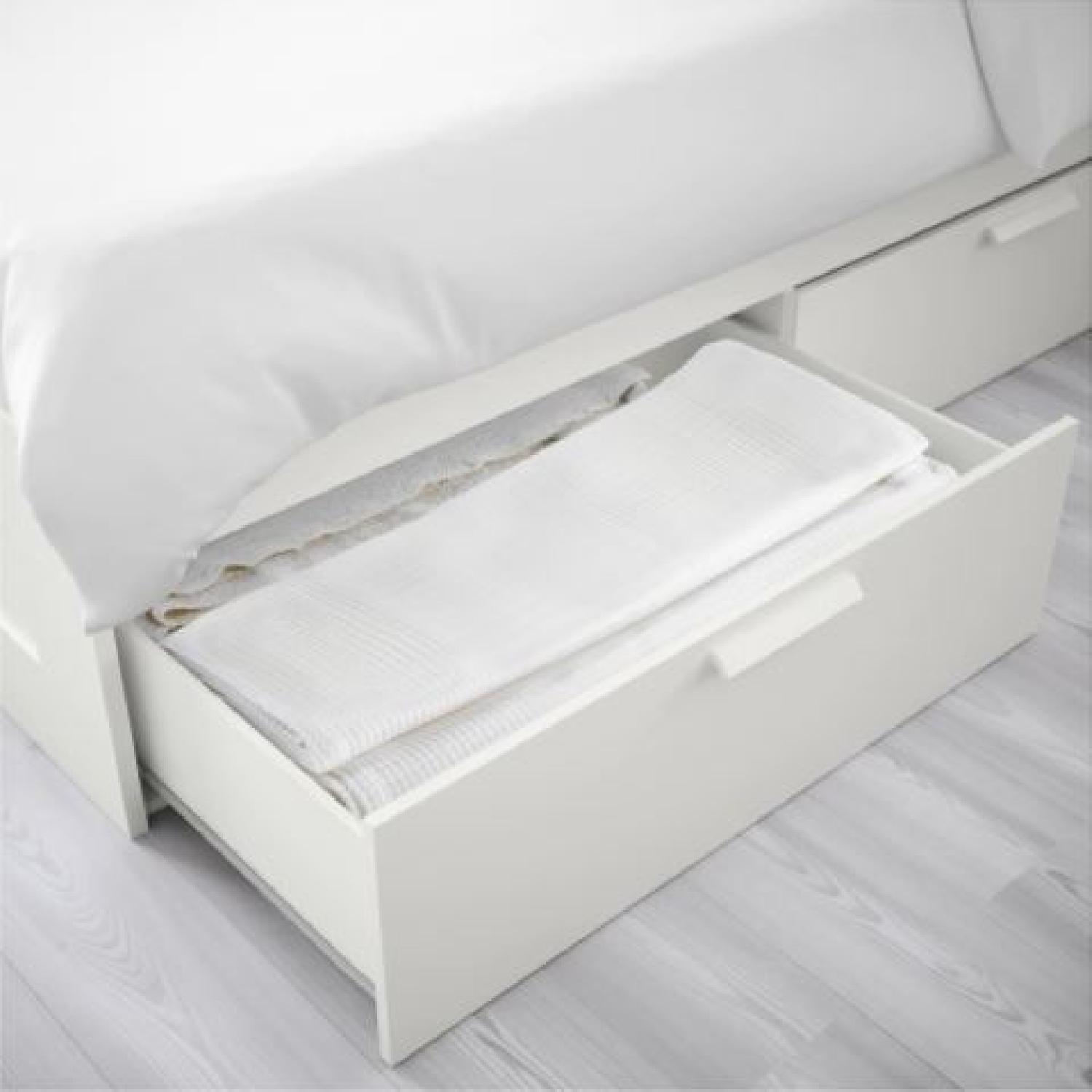 Ikea Full-Size Bed Frame w/ 4 Storage Drawers - image-3