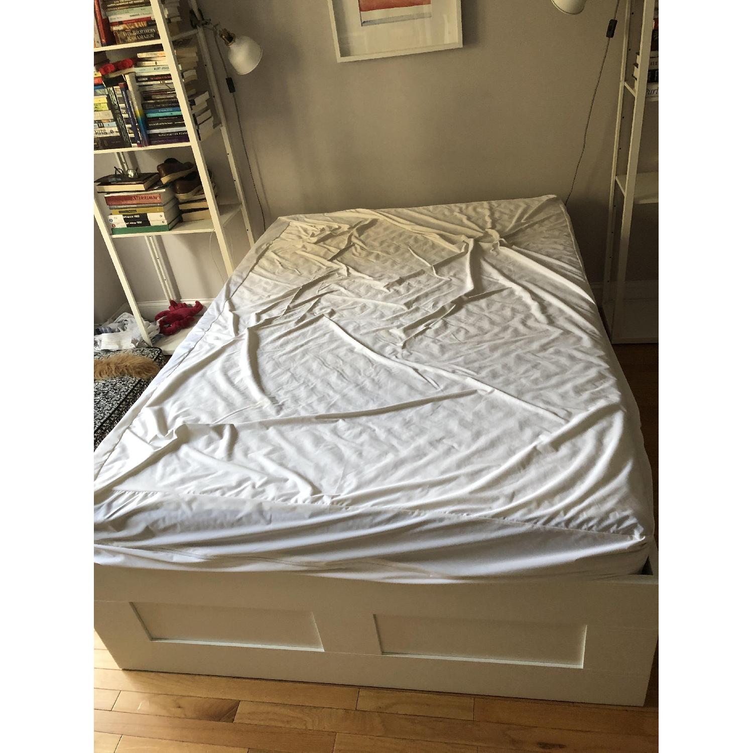 Ikea Full-Size Bed Frame w/ 4 Storage Drawers - image-4