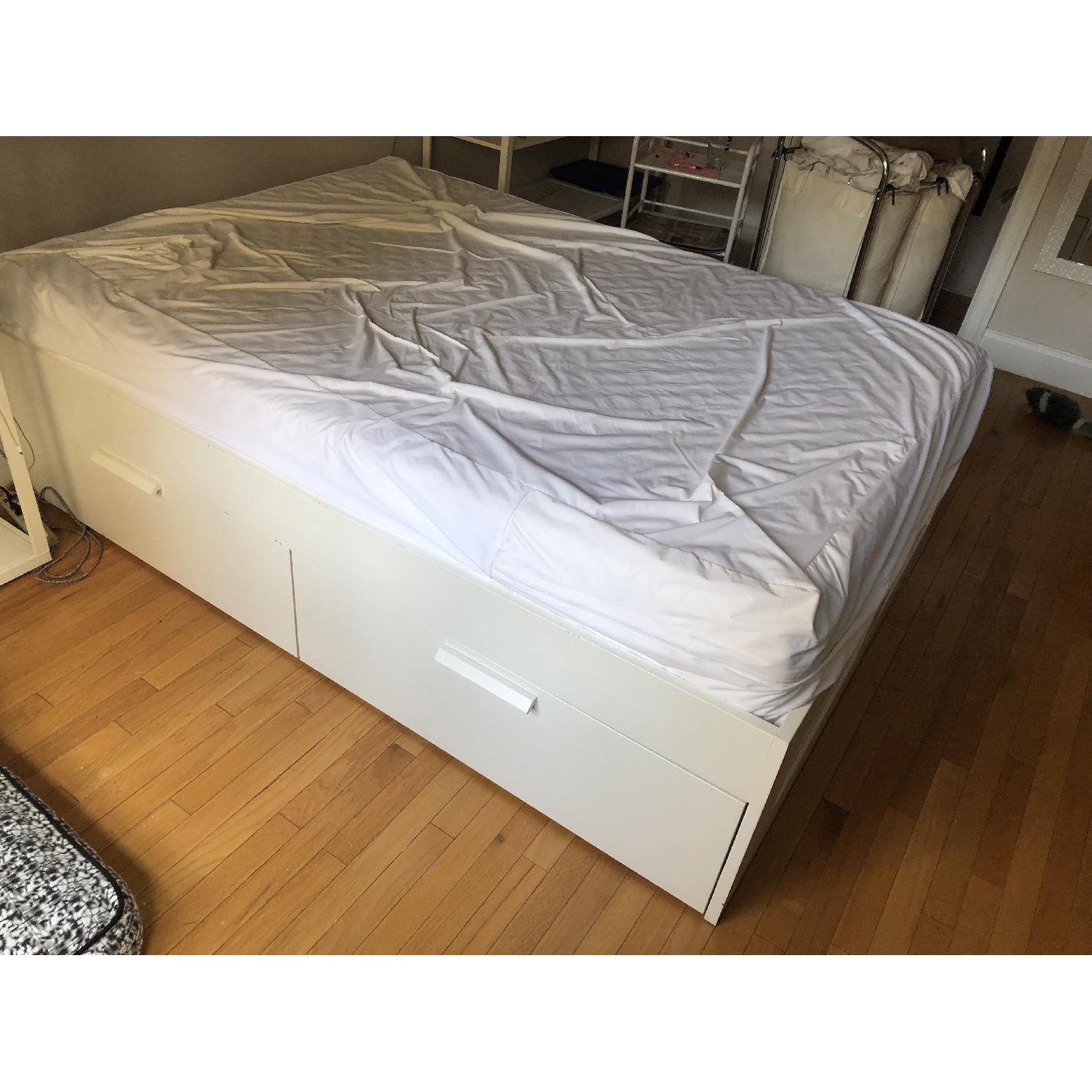 Ikea Full-Size Bed Frame w/ 4 Storage Drawers - image-5