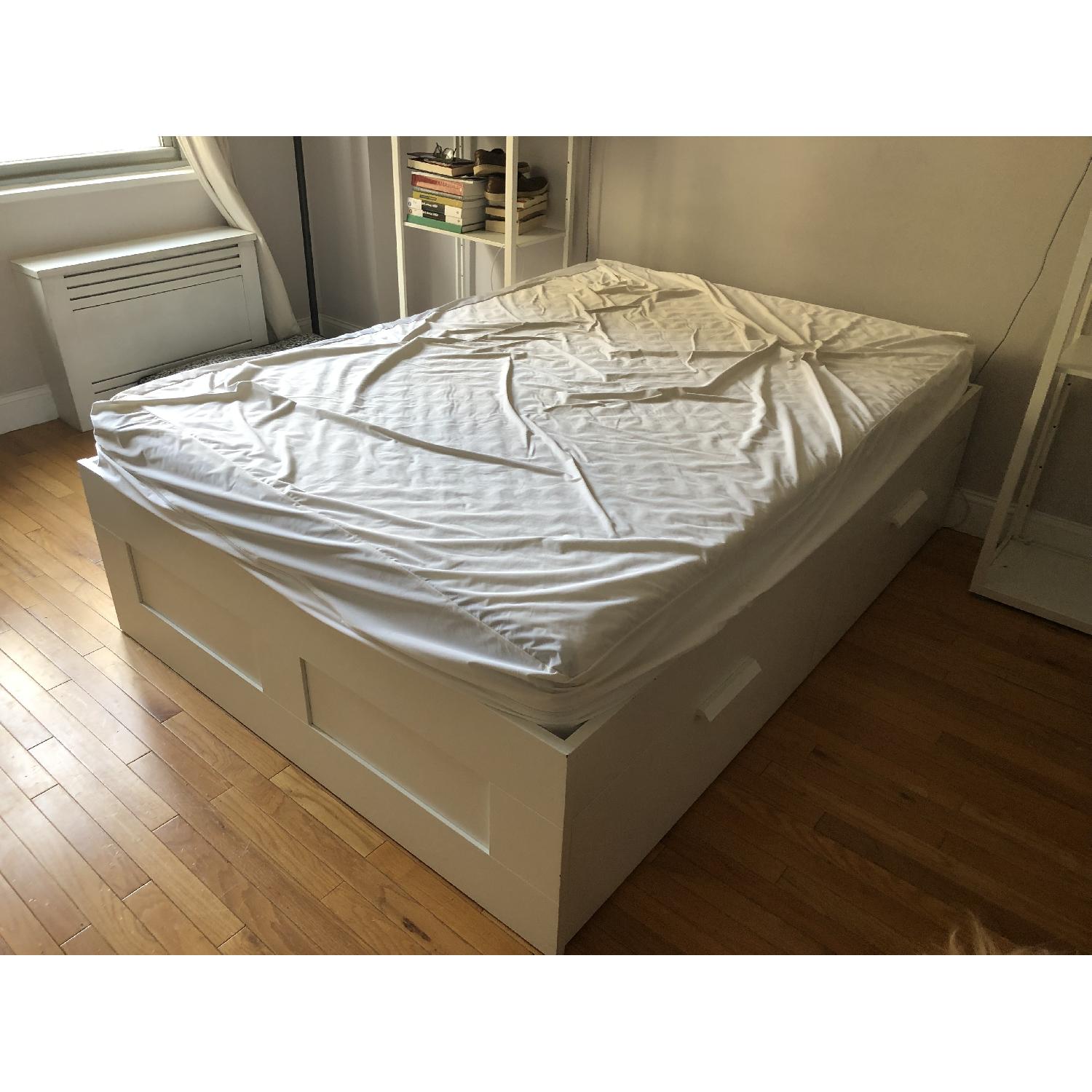 Ikea Full-Size Bed Frame w/ 4 Storage Drawers - image-6