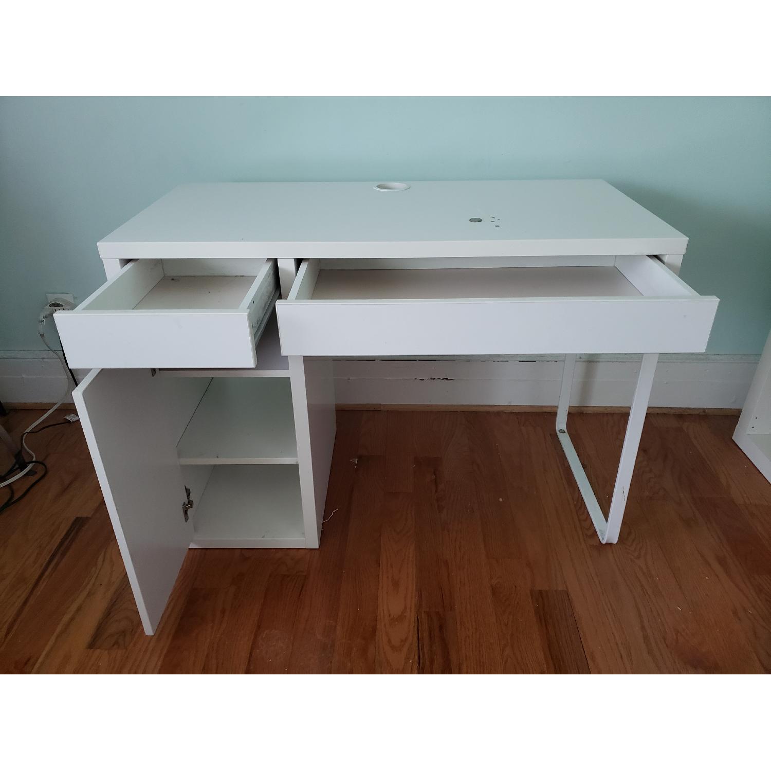 Ikea Micke White Desk w/ Drawers - image-3