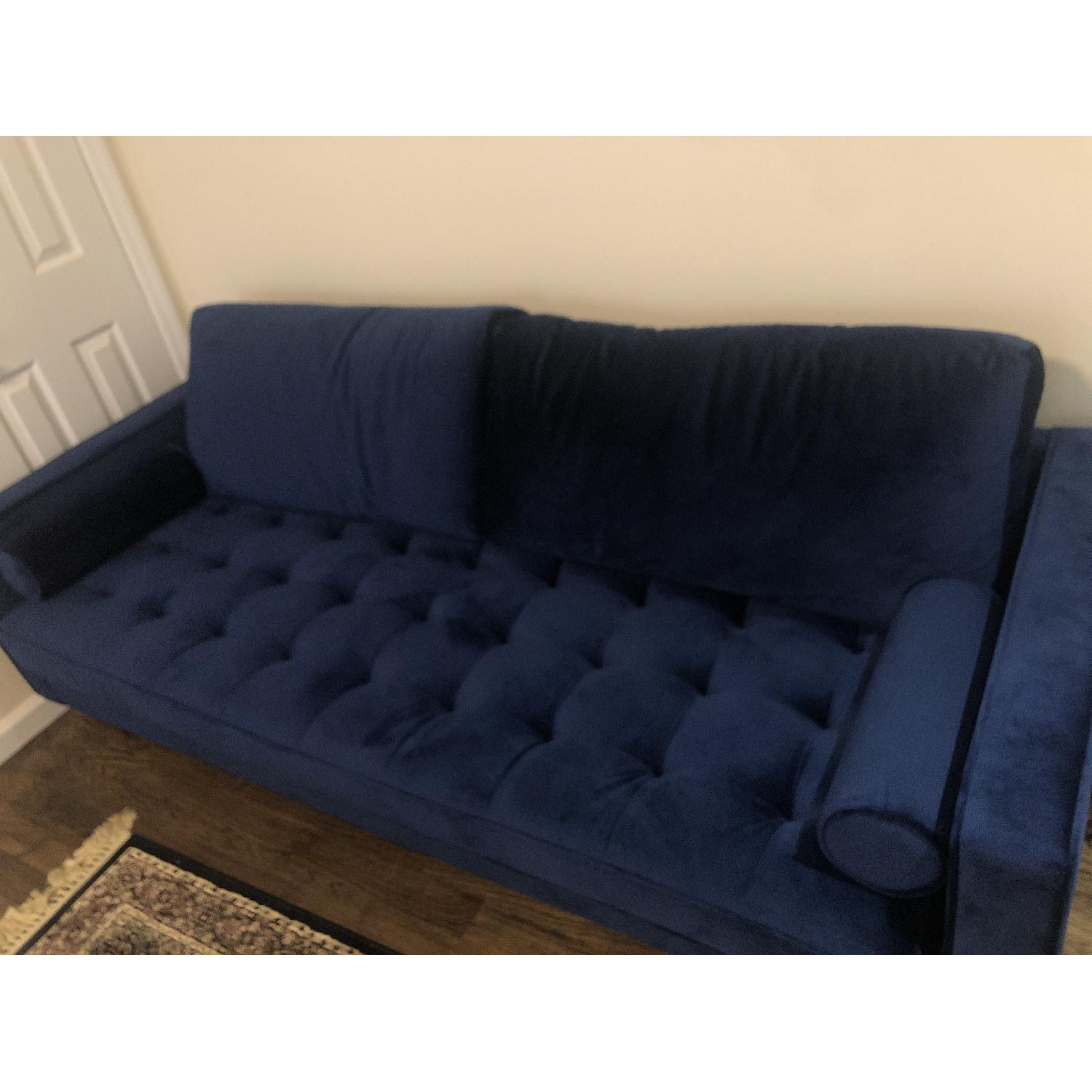 Article Sven Blue Velvet Sofa AptDeco