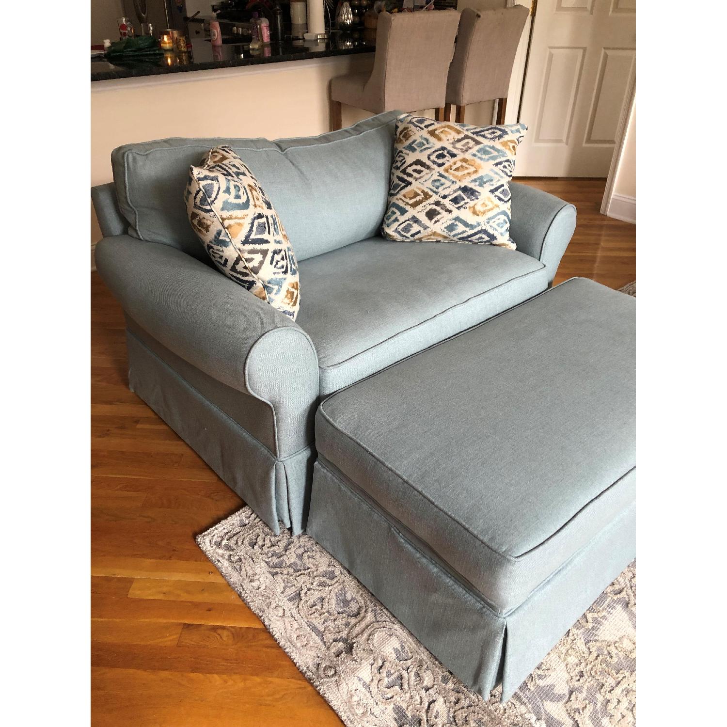 Raymour & Flanigan Oversized Chair and Ottoman - image-3