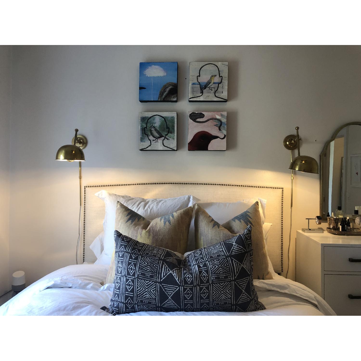 Pottery Barn Barclay Arc Brass Sconces - image-2