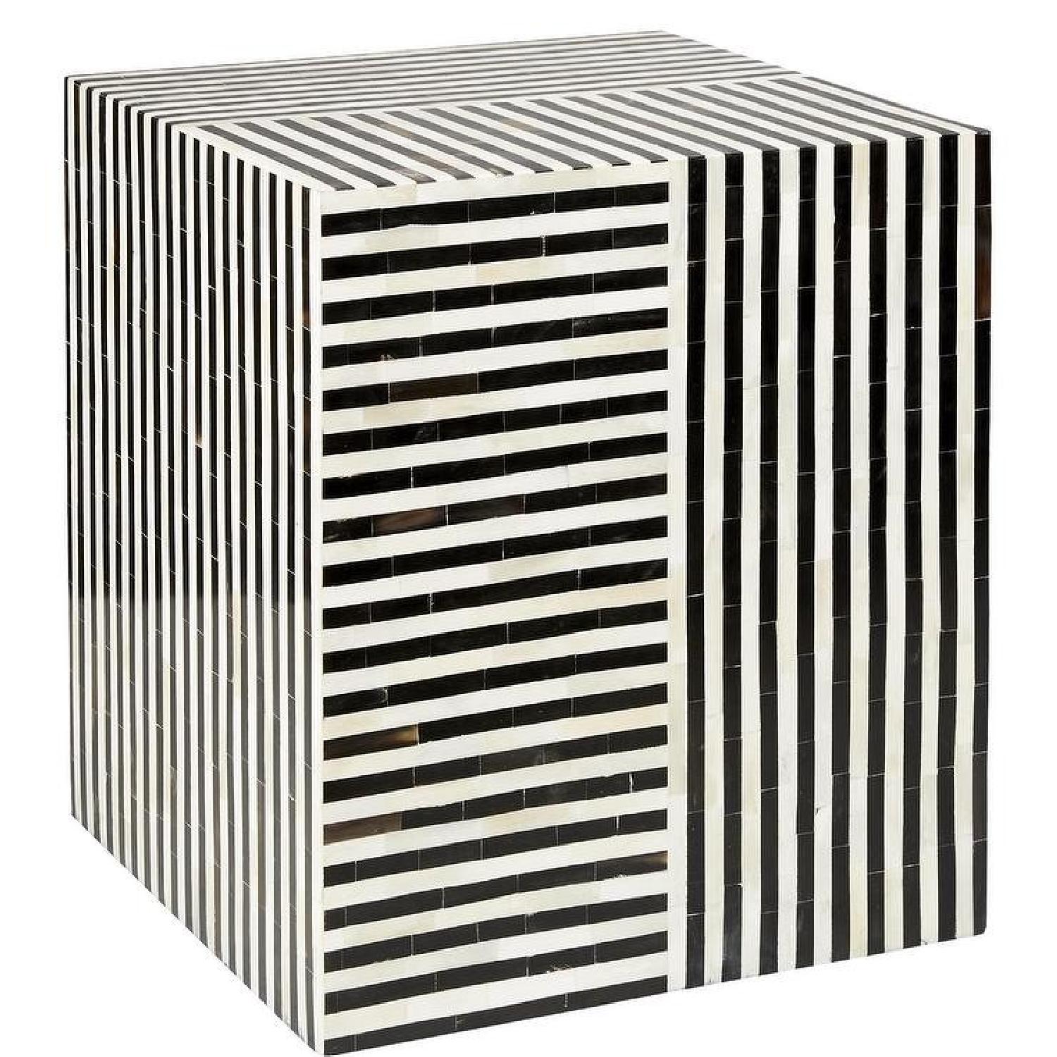 CB2 Taylor Bone Inlay Side Tables - image-0