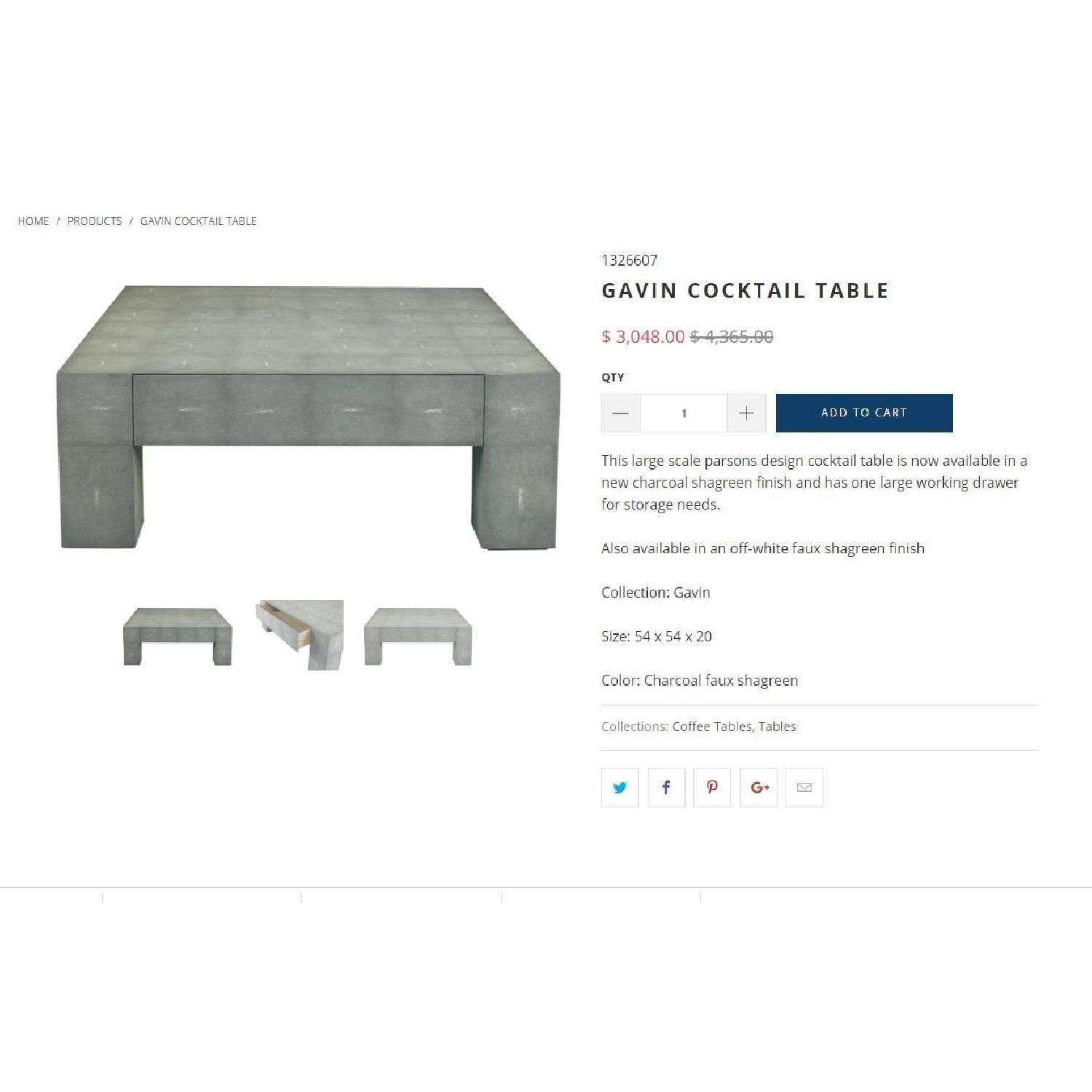 Lillian August Gavin Coffee Table - image-6