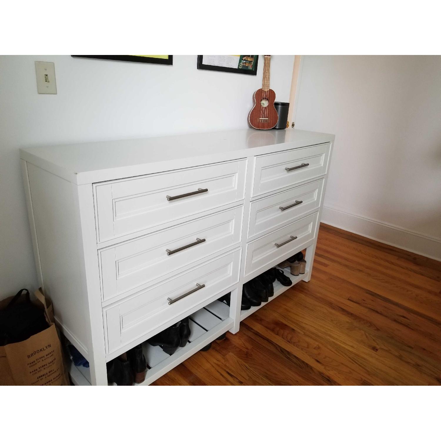 Pottery Barn 6 Drawer Dresser w/ Shoe Rack - image-1