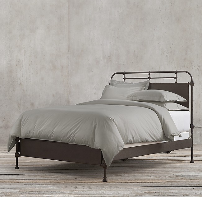 Restoration Hardware French Academie Panel Bed w/ Footboard