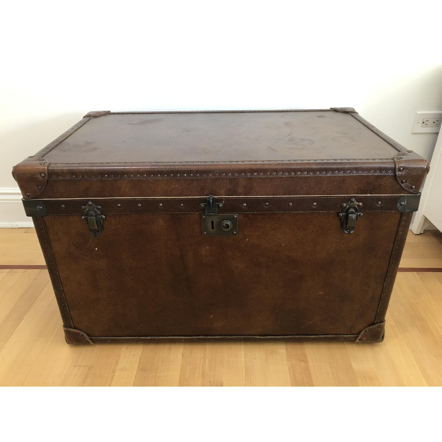 Restoration Hardware Mayfair Steamer Trunk Tall Coffee Table - image-1