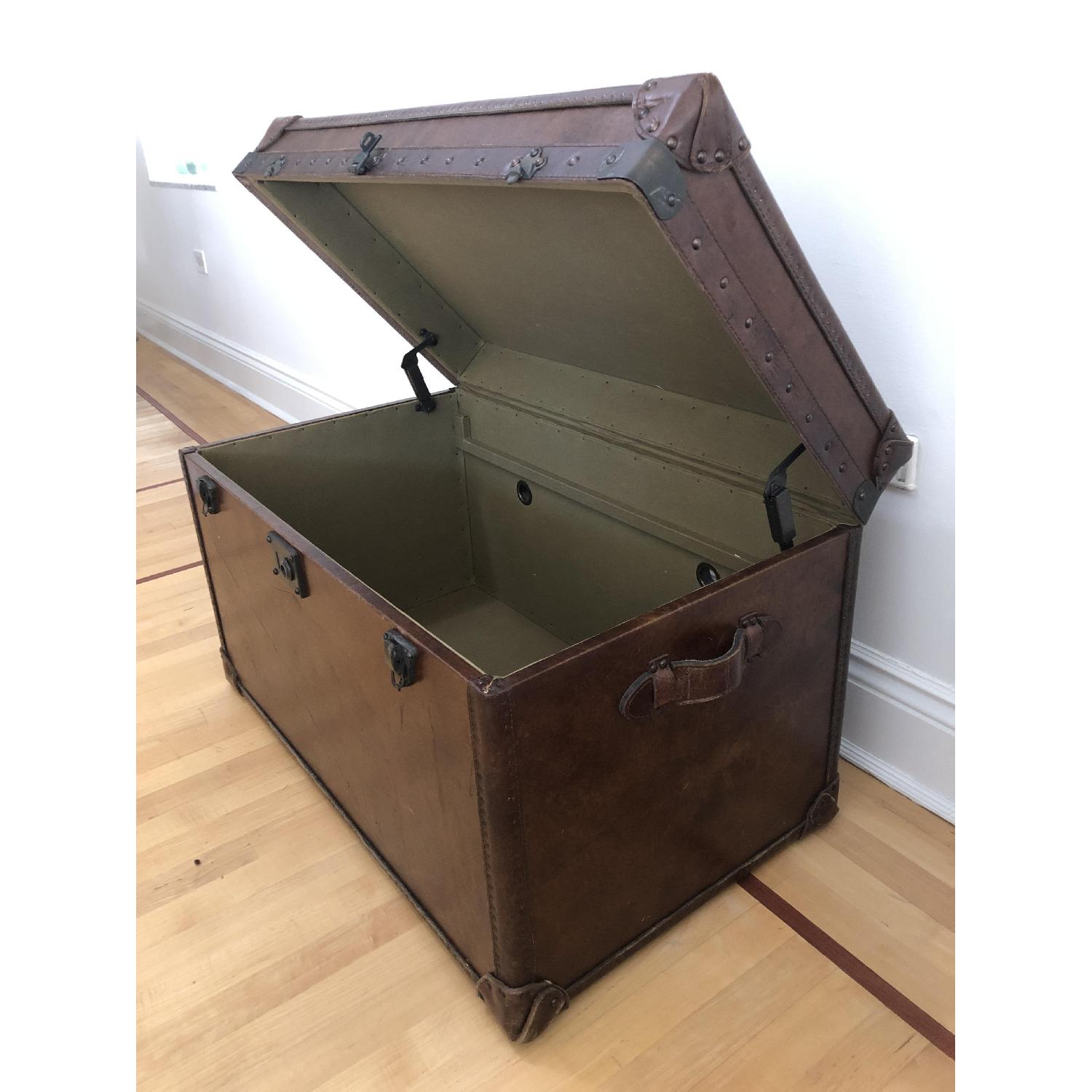 Restoration Hardware Mayfair Steamer Trunk Tall Coffee Table - image-3