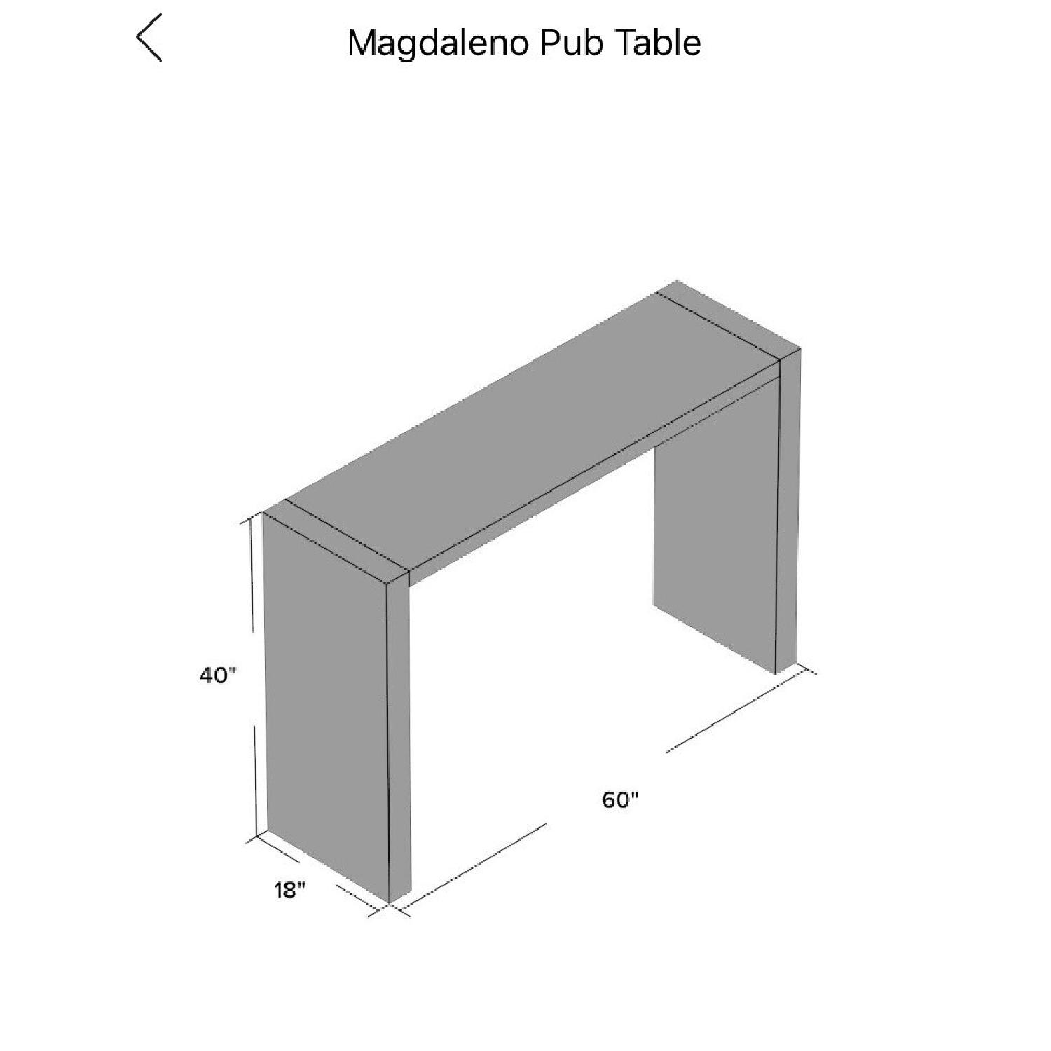 White Gloss Lacquer Pub/Bar Table - image-4