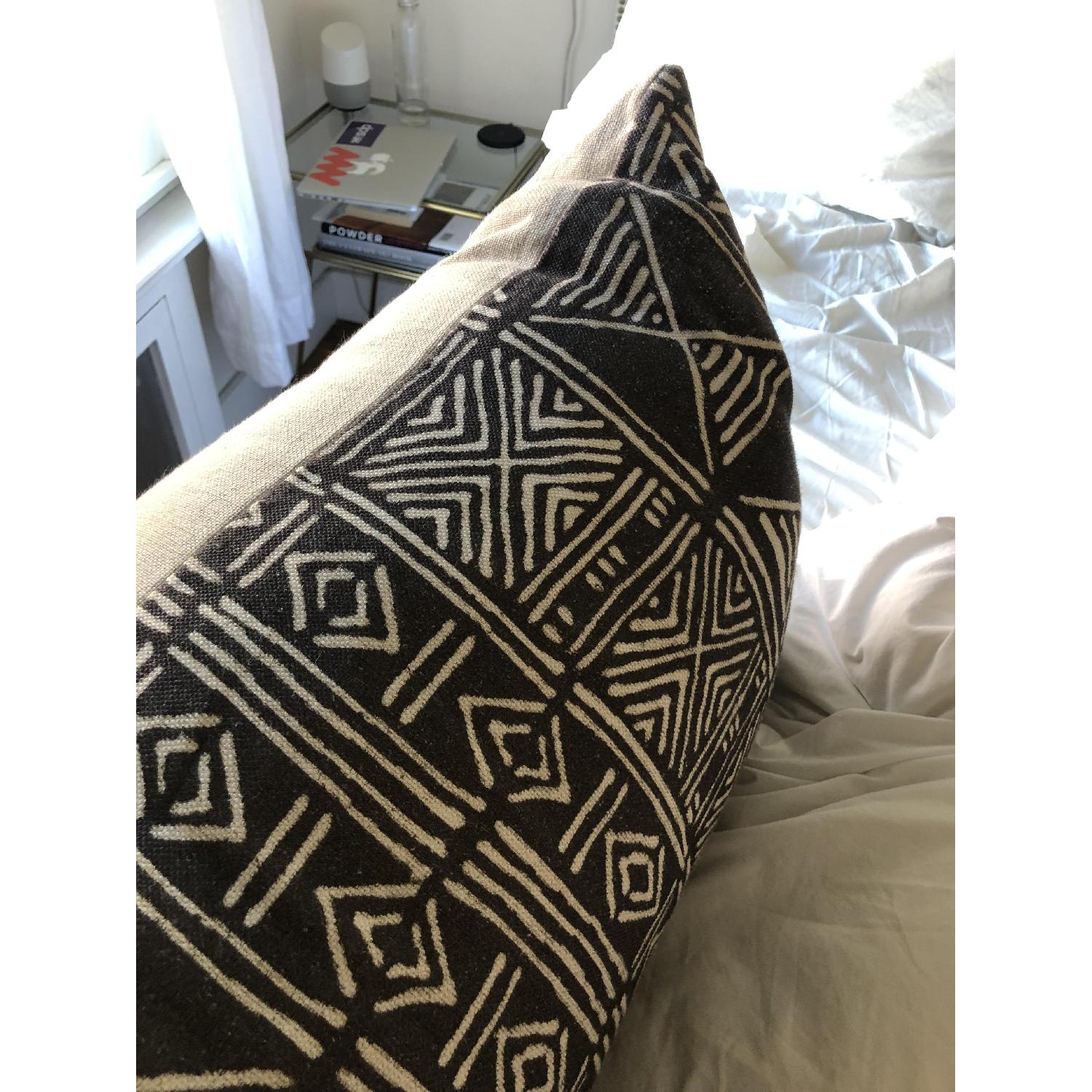 St Frank Charcoal Classic Mud Cloth Printed Lumbar Pillow - image-2