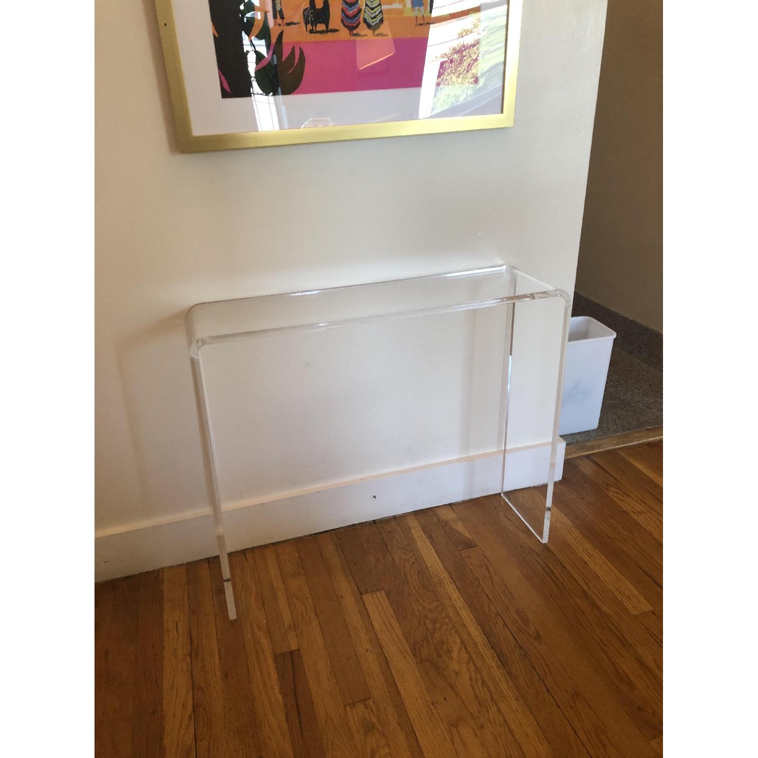 Lucite Clear Acrylic Console Table - image-1
