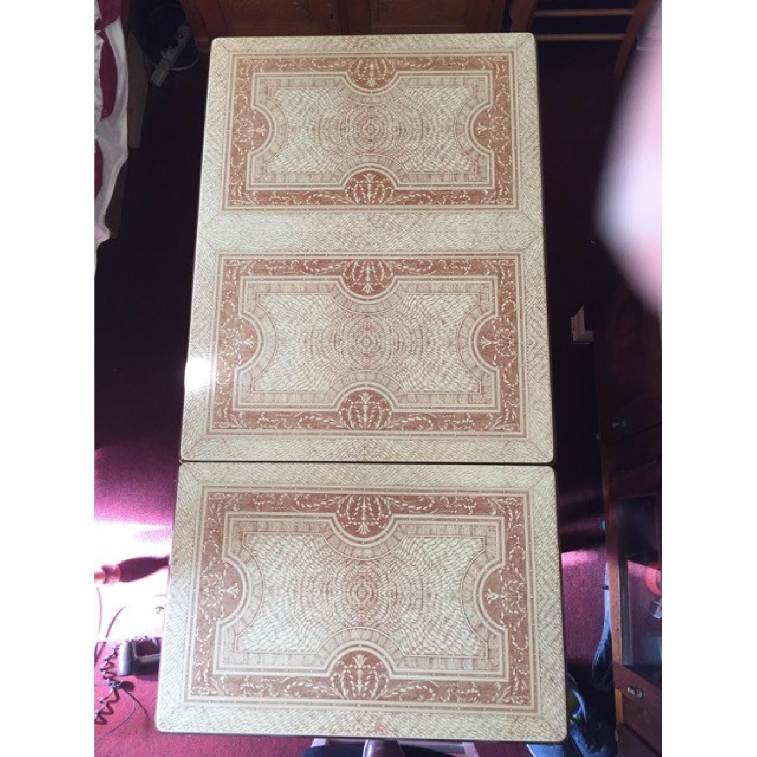 Vintage Ceramic Top Expandable Dining Table - image-5