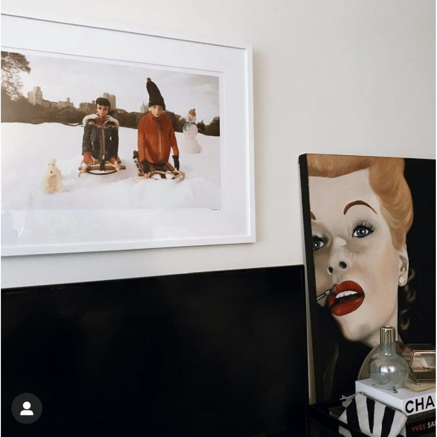 Framed Vintage Barbie & Ken Photograph - image-1