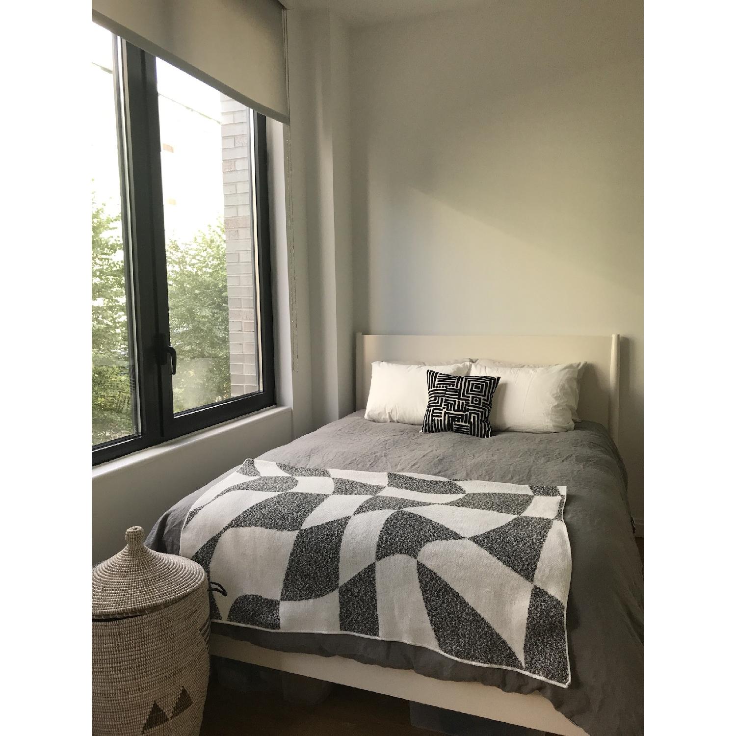 West Elm Mid Century Queen Bed in White - image-3