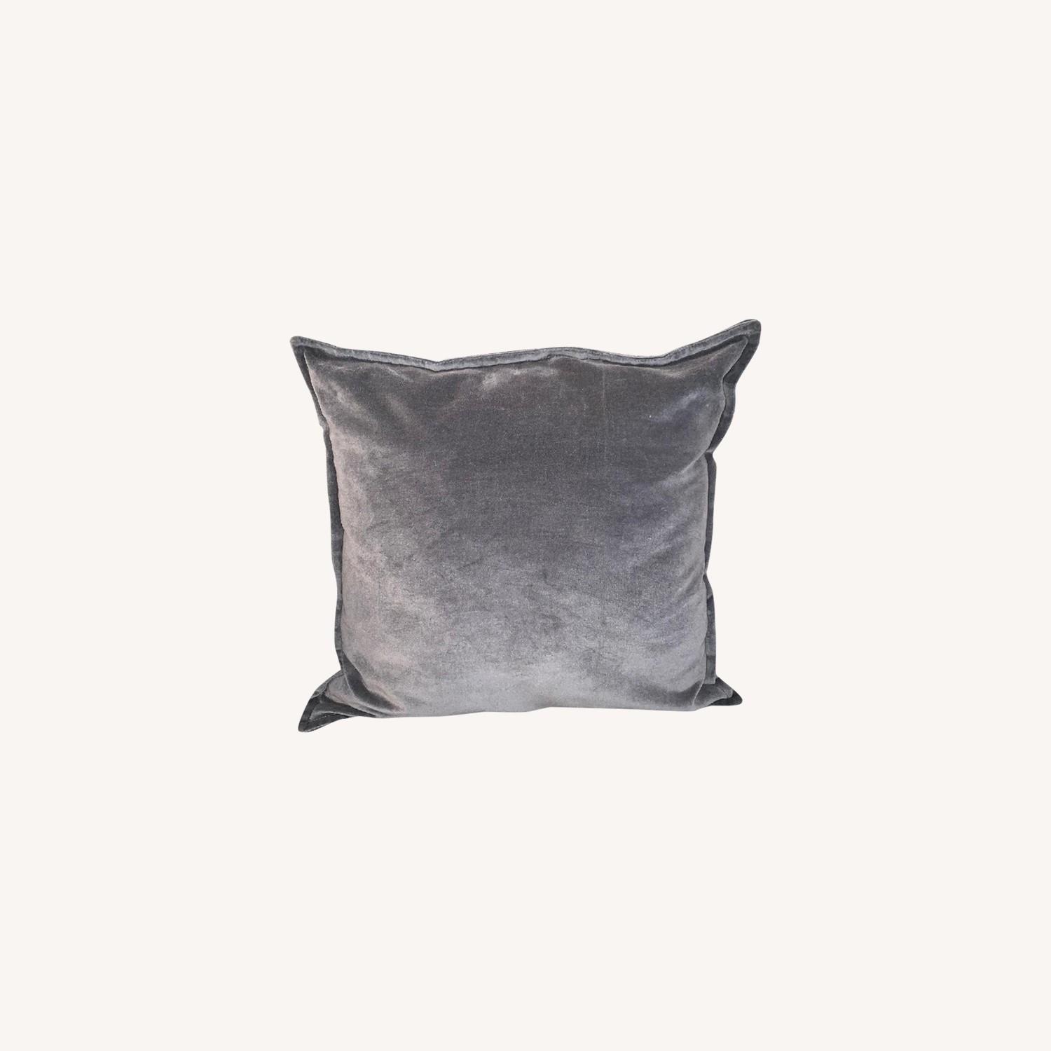 Gray Velvet Faux Fur Throw Pillows For Sale On Aptdeco