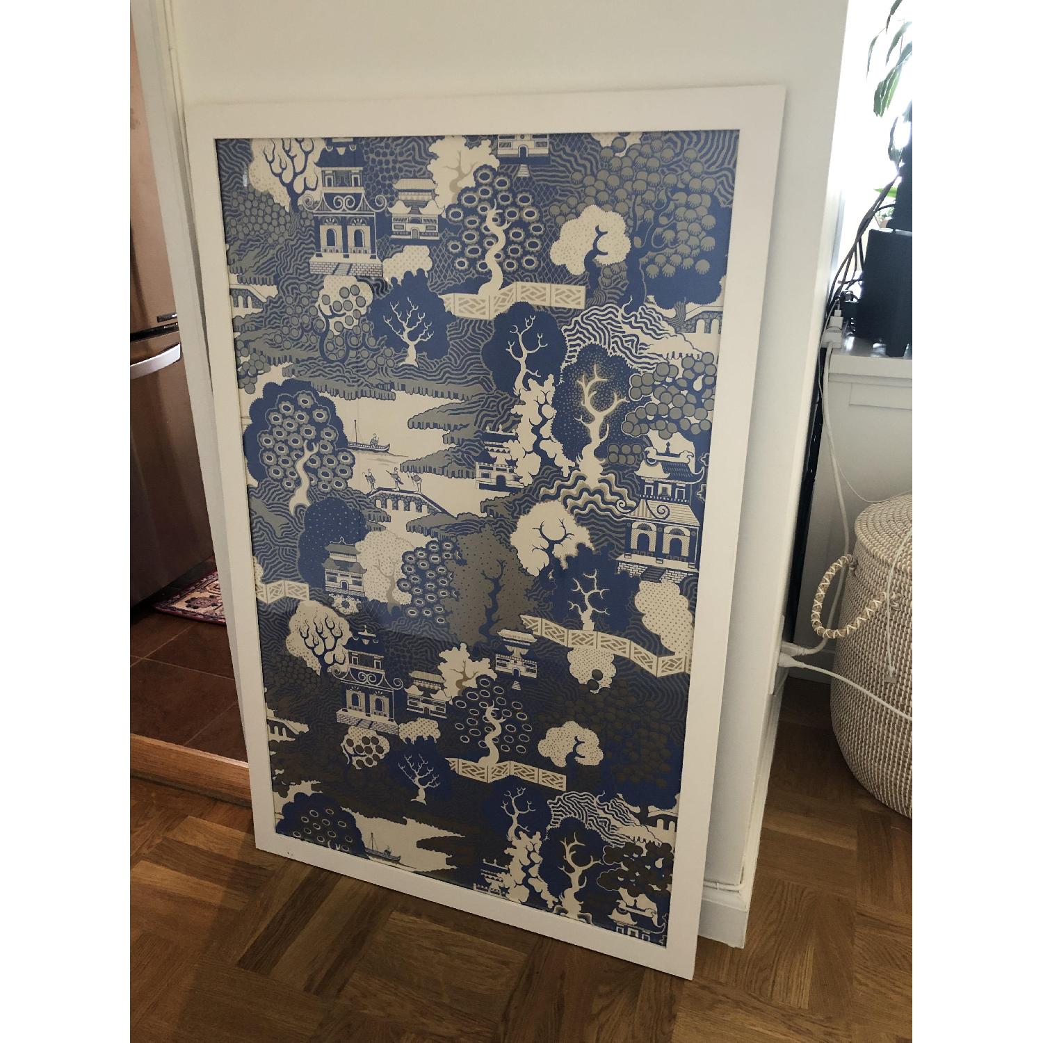 Osborne & Little Summer Palace Framed Wallpaper in White - image-3