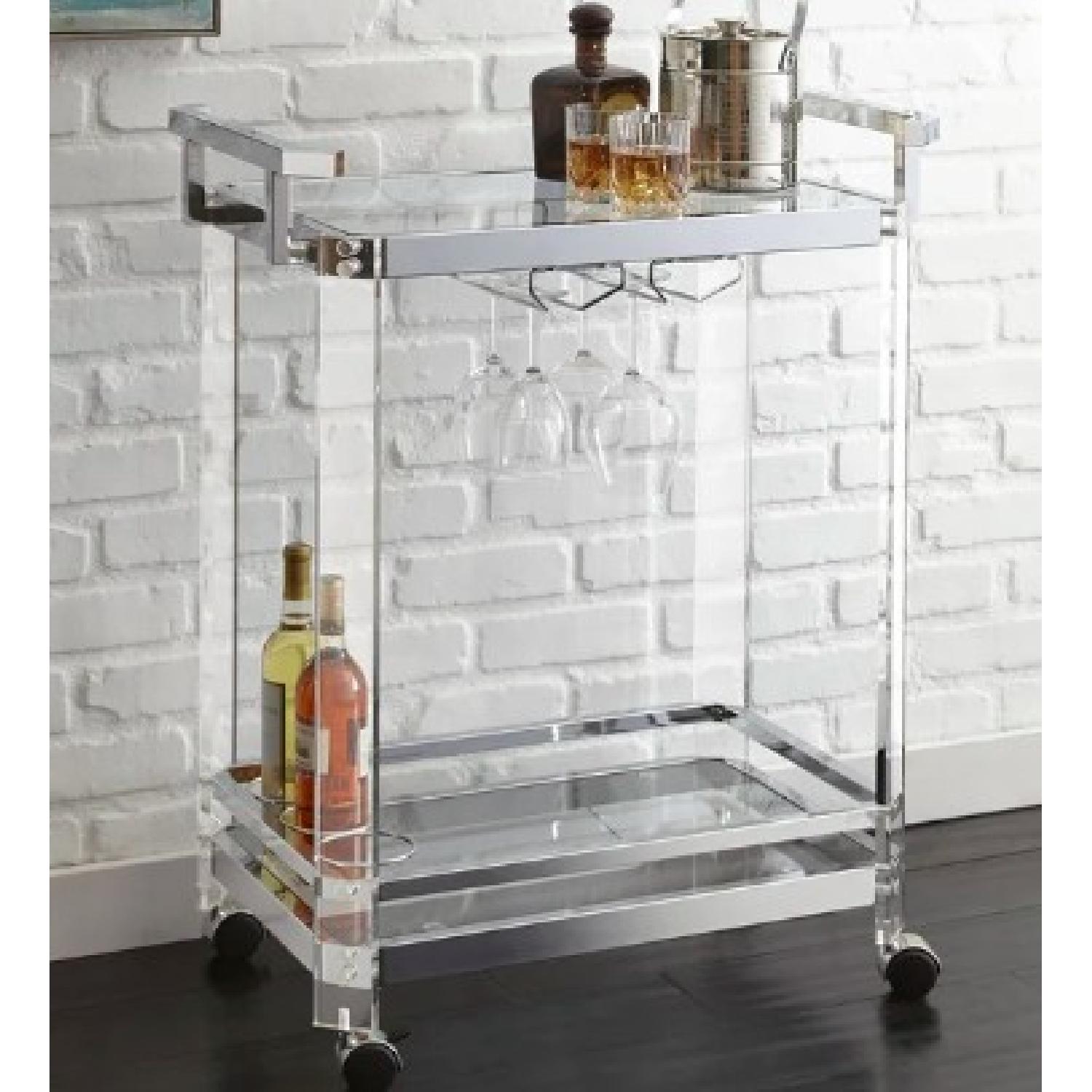 Greyson Living Alba Acrylic Bar Cart AptDeco