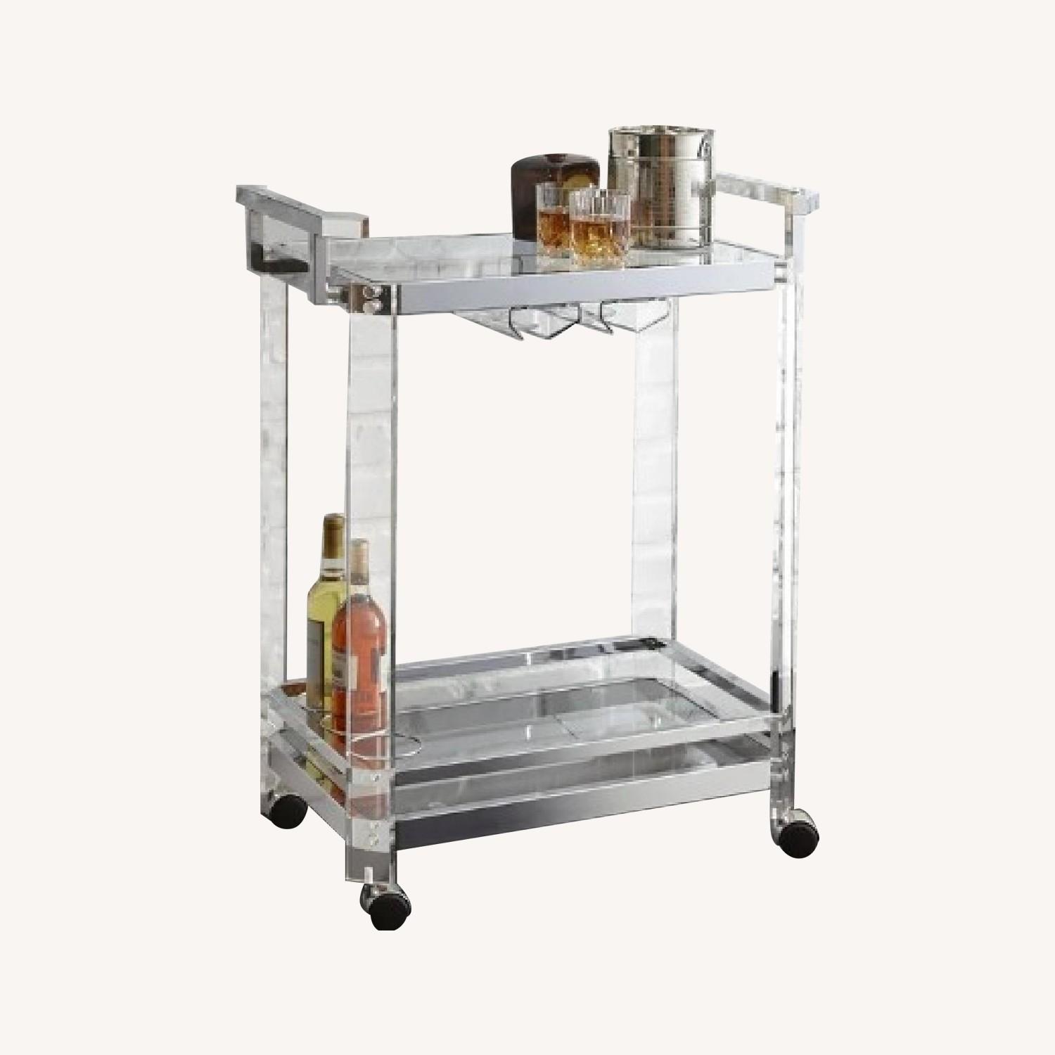 Greyson Living Alba Acrylic Bar Cart AptDeco