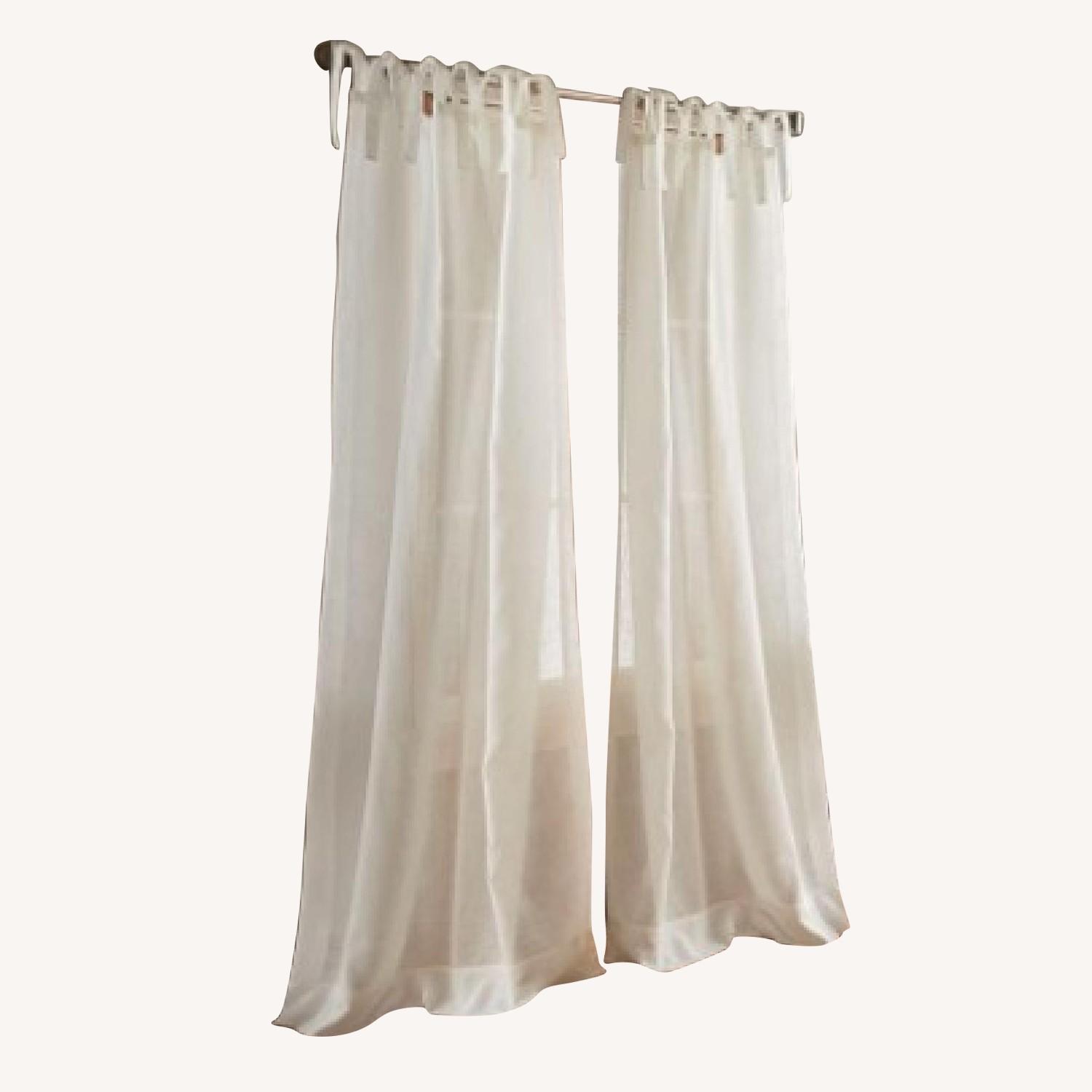 Anthropologie Floor Length Tie Neutral Curtains Aptdeco