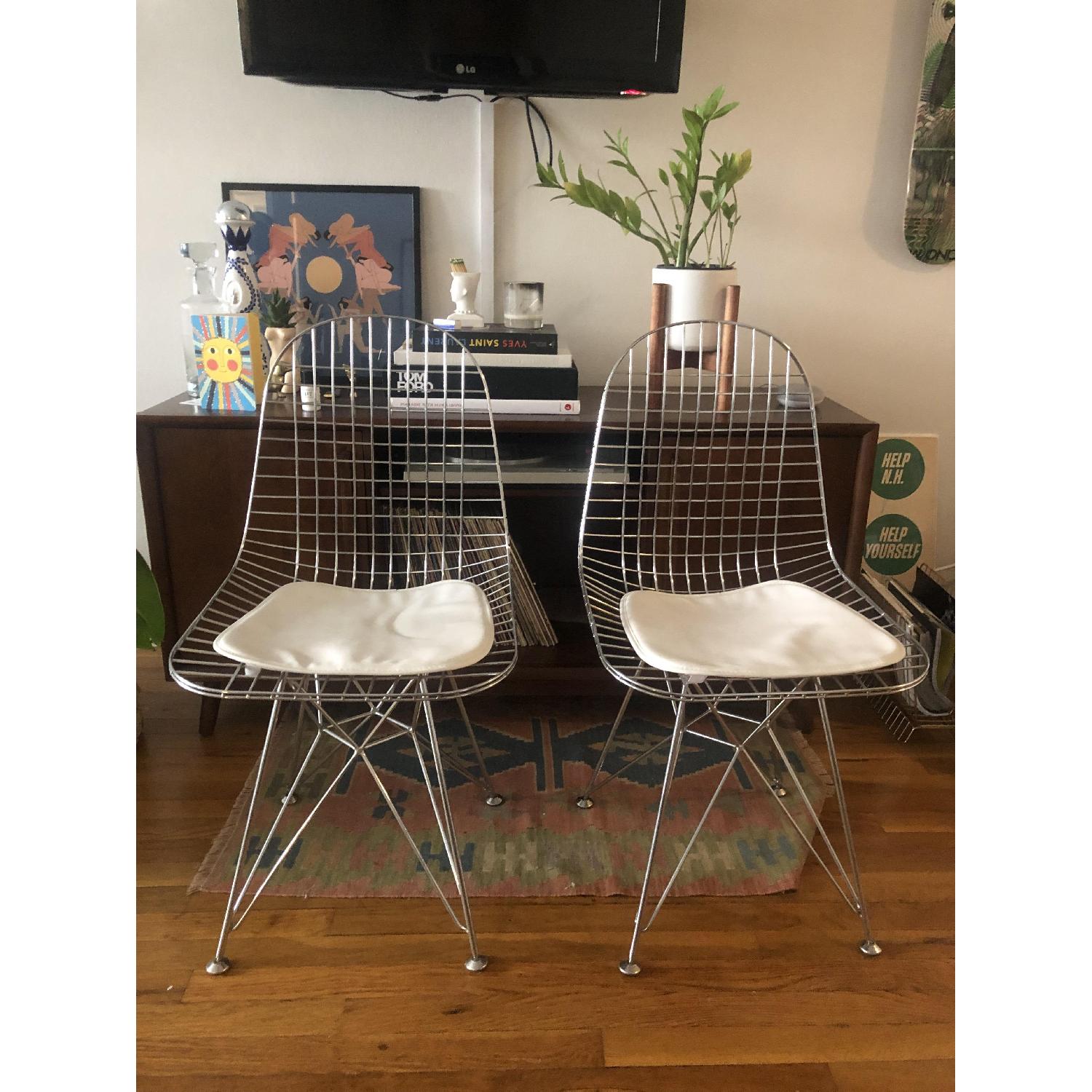 Pangea Mid Century Modern Wire Dining Chairs - image-3