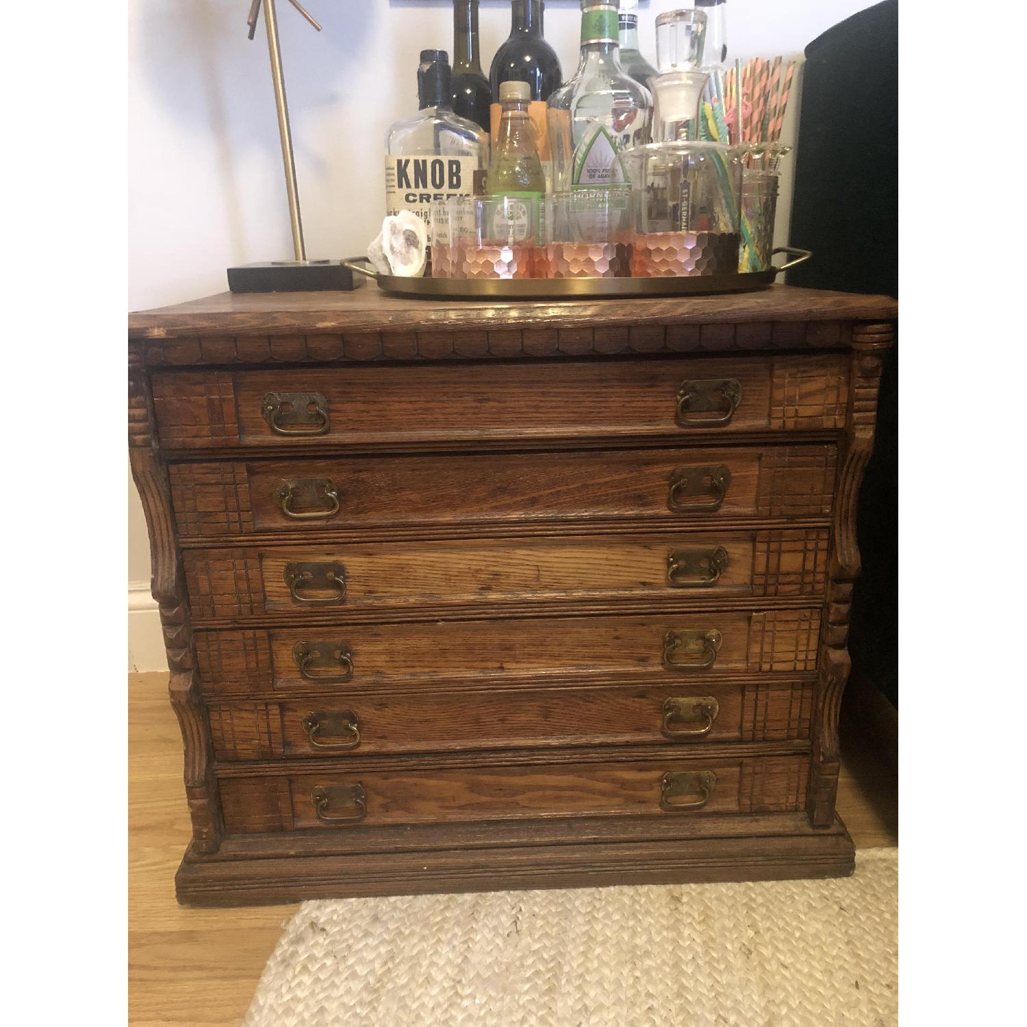 Antique Map Chest of Drawers AptDeco