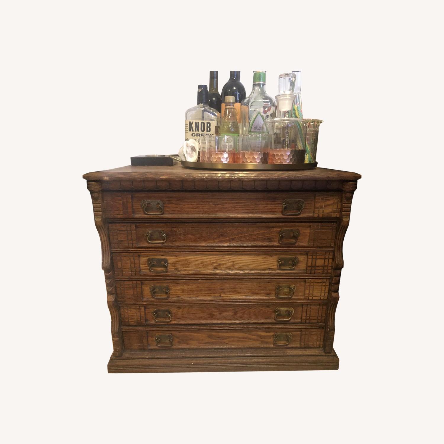 Antique Map Chest of Drawers AptDeco