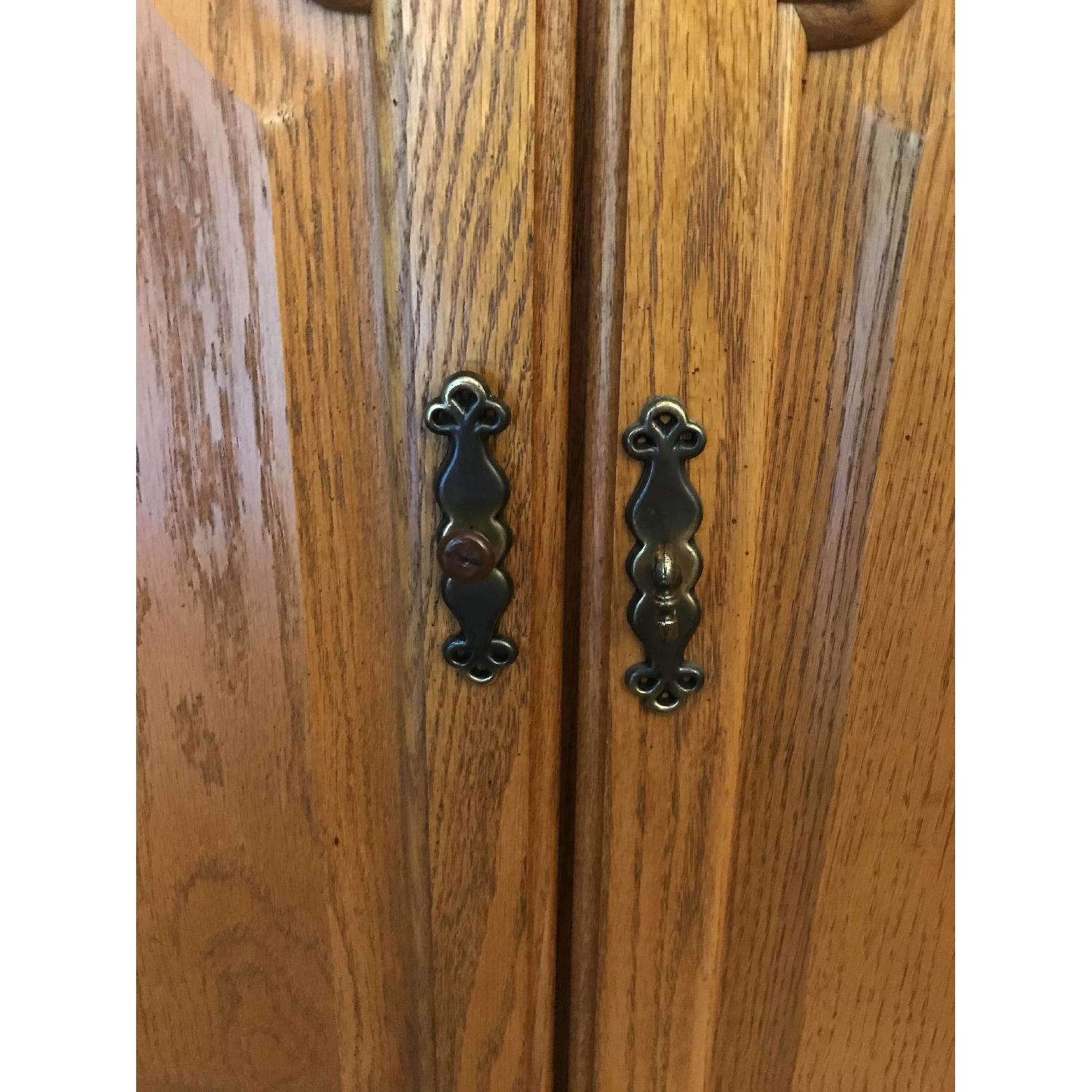 Solid Oak 3-Piece Entertainment & Storage Center - image-3