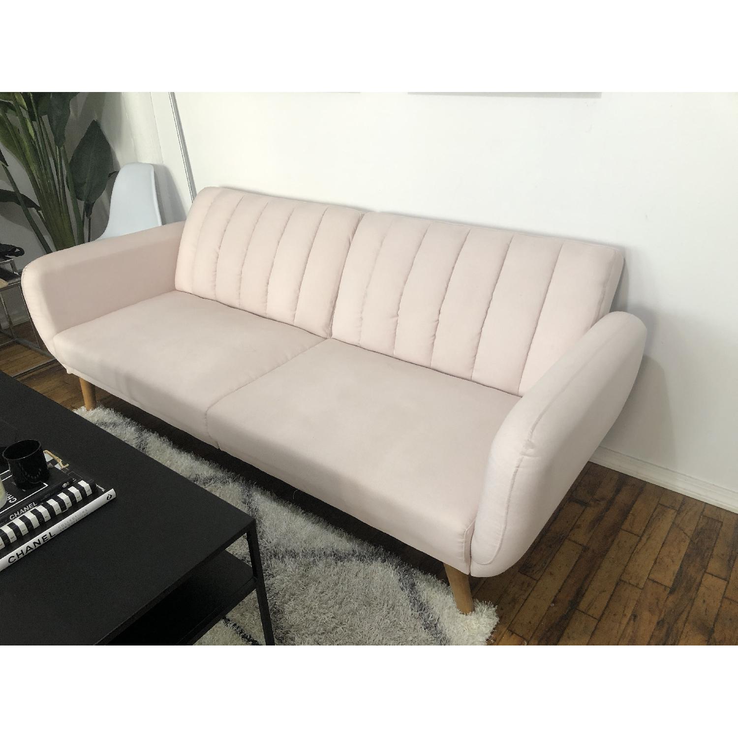 Novogratz Brittany Pink Modern Convertible Sofa/Futon - image-2