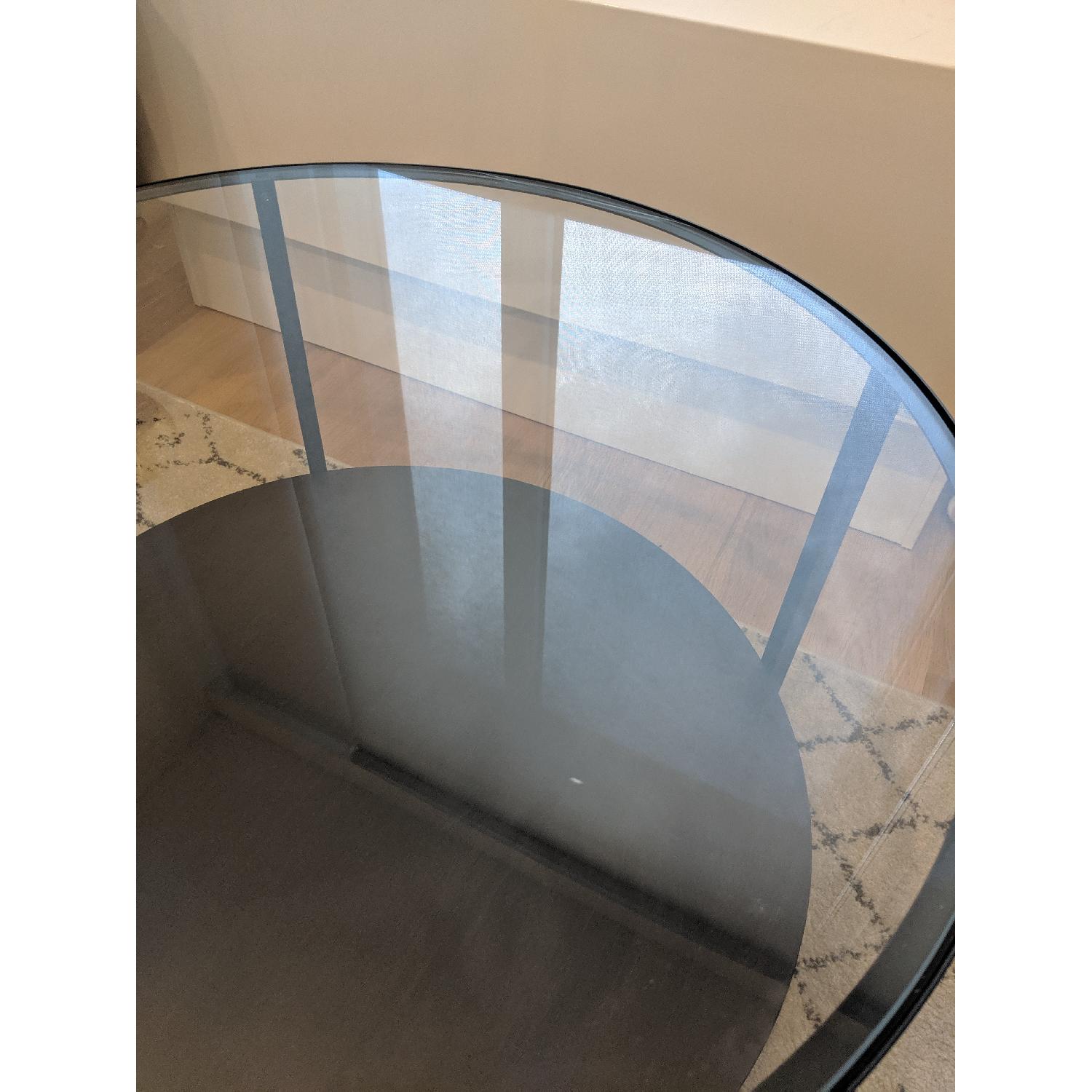 Ikea VIttsjo Round Coffee Table w/ Black-Brown Glass Top - image-3